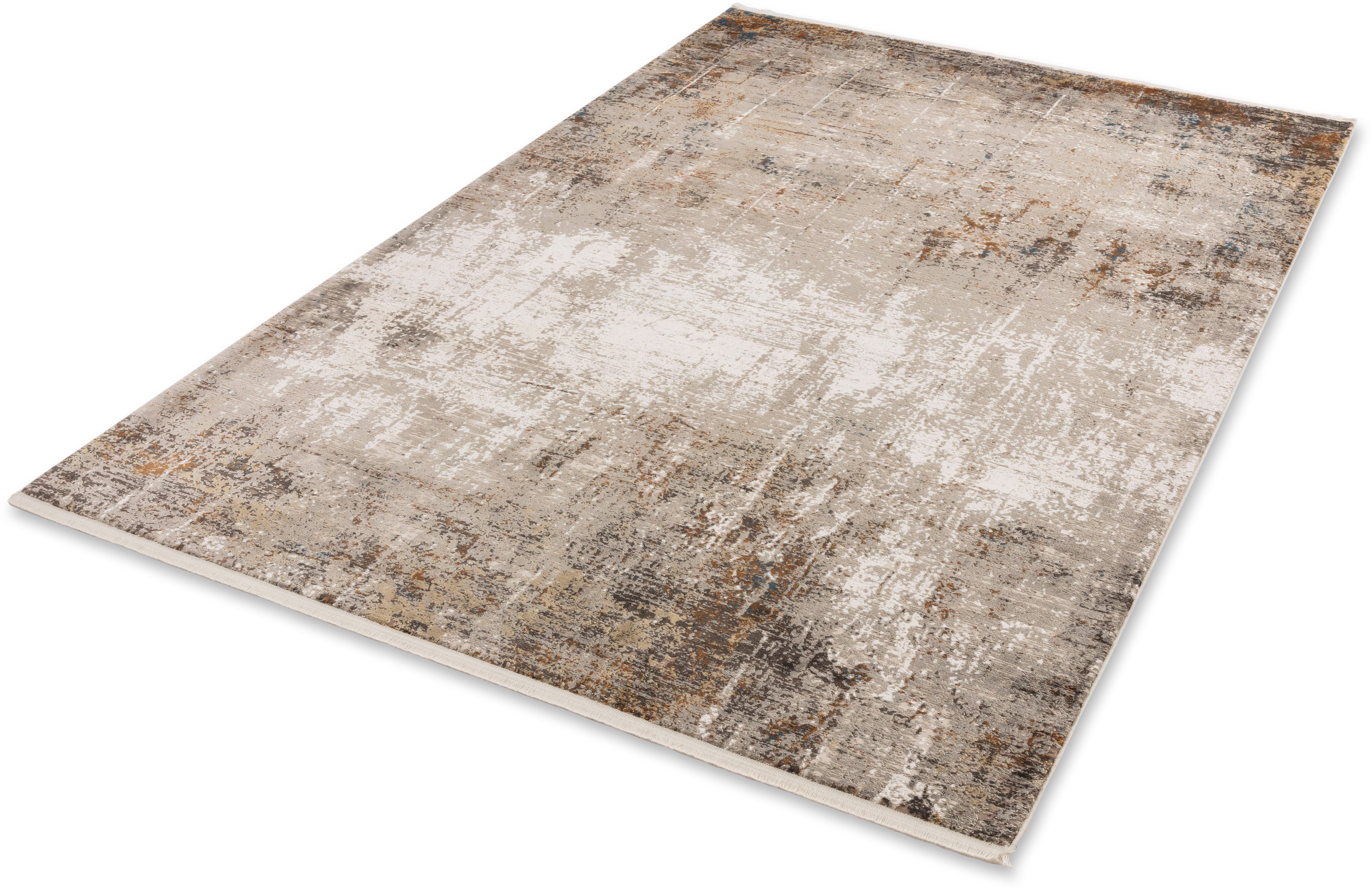 ASTRA Teppich Gravina 241, rechteckig, Höhe: 8 mm, seidiger Schimmer durch Viskose, Hoch Tief Struktur, Wohnzimmer