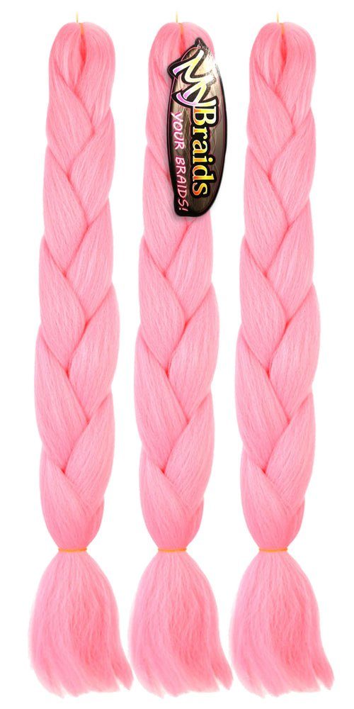 15-AY Flechthaar Zöpfe Kunsthaar-Extension im BRAIDS! Braids Jumbo MyBraids Rosa 3er Pack YOUR 1-farbig