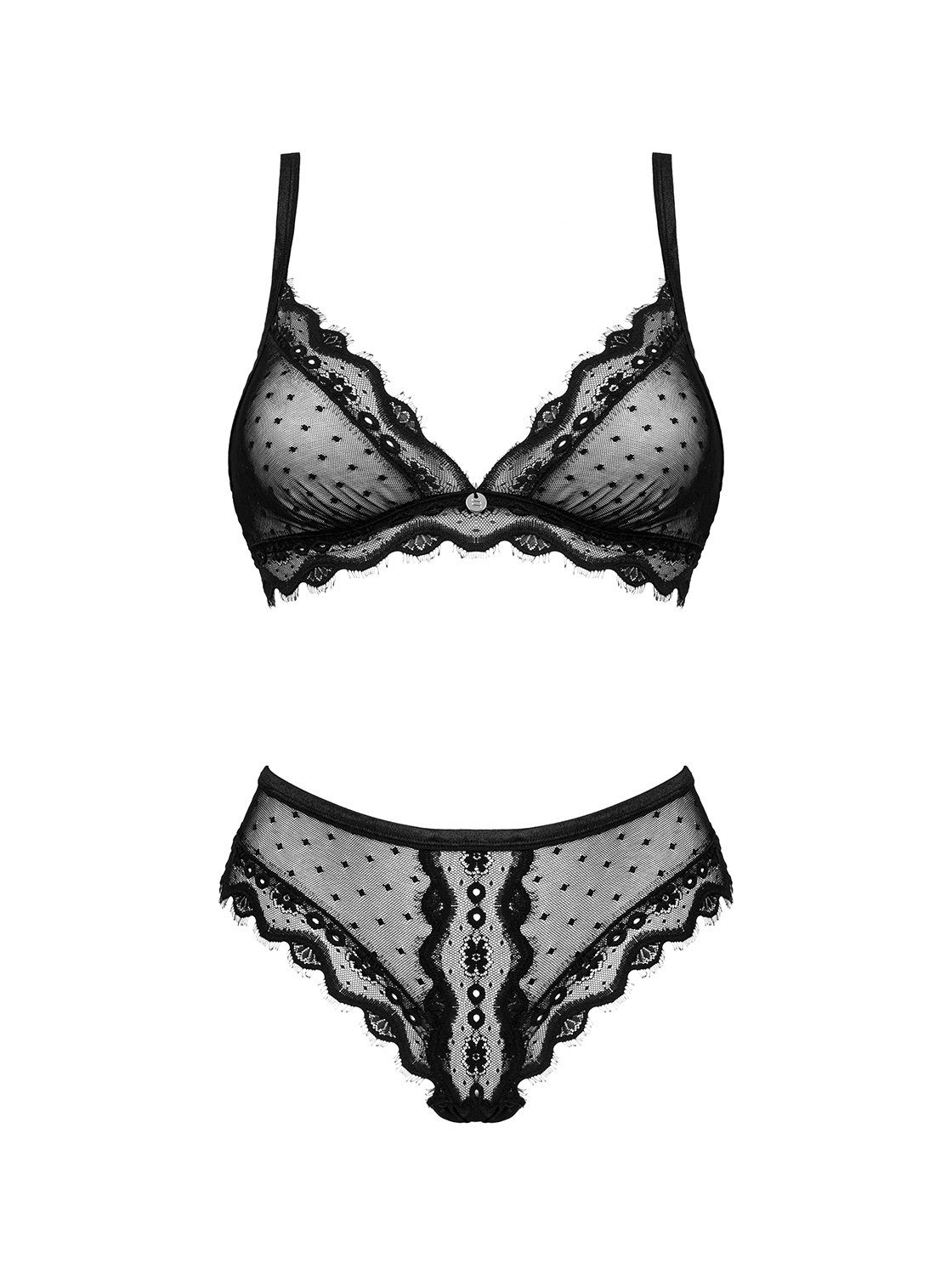 Obsessive Set: Bügel-BH Dessous-Set Marrbel schwarz BH + String (Set) – Bild 3 von 5