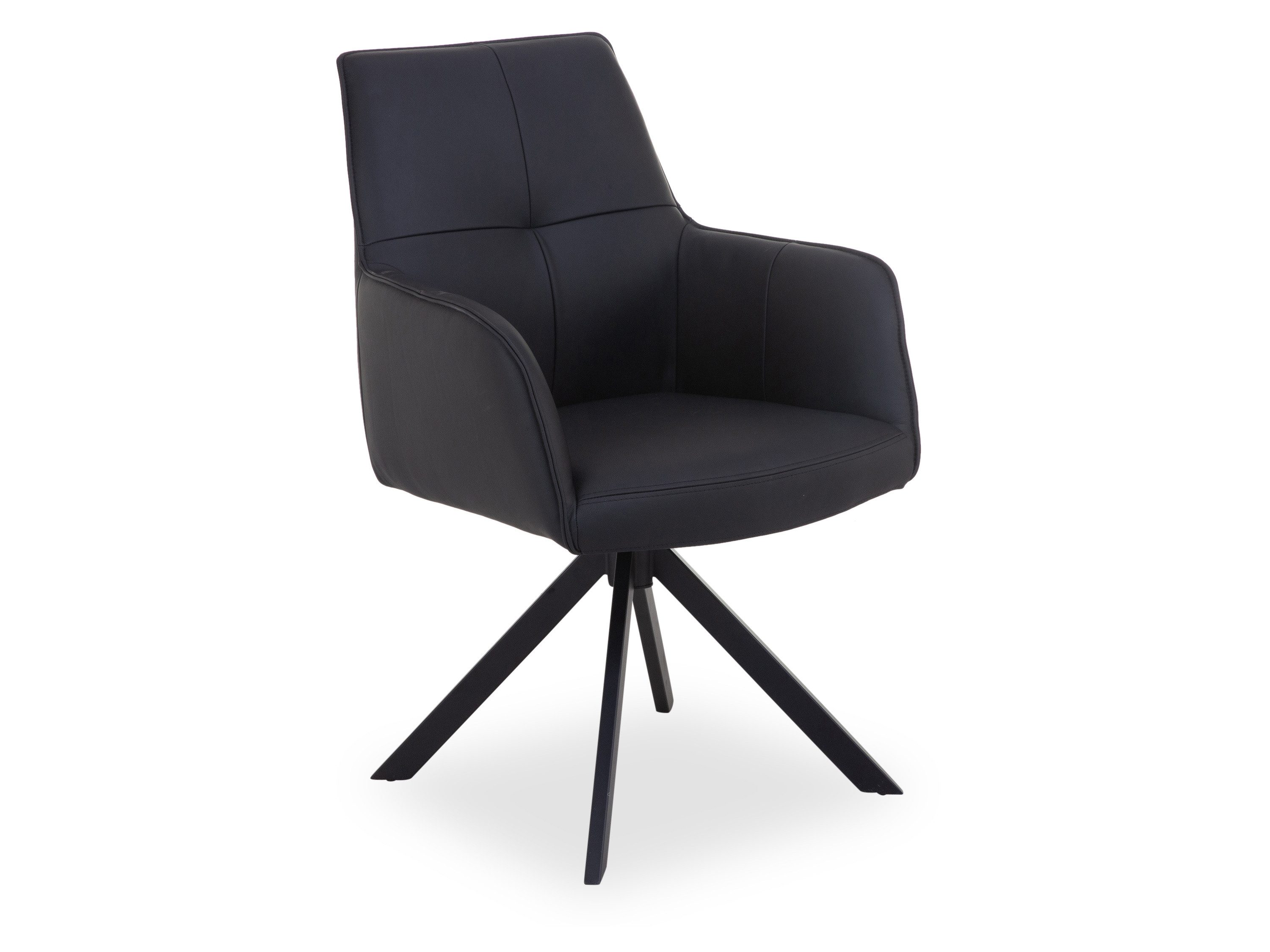 Esszimmerstuhl Polsterstuhl HARPER HAFUN LBH 60x69x88 cm schwarz Esszimmerstuhl