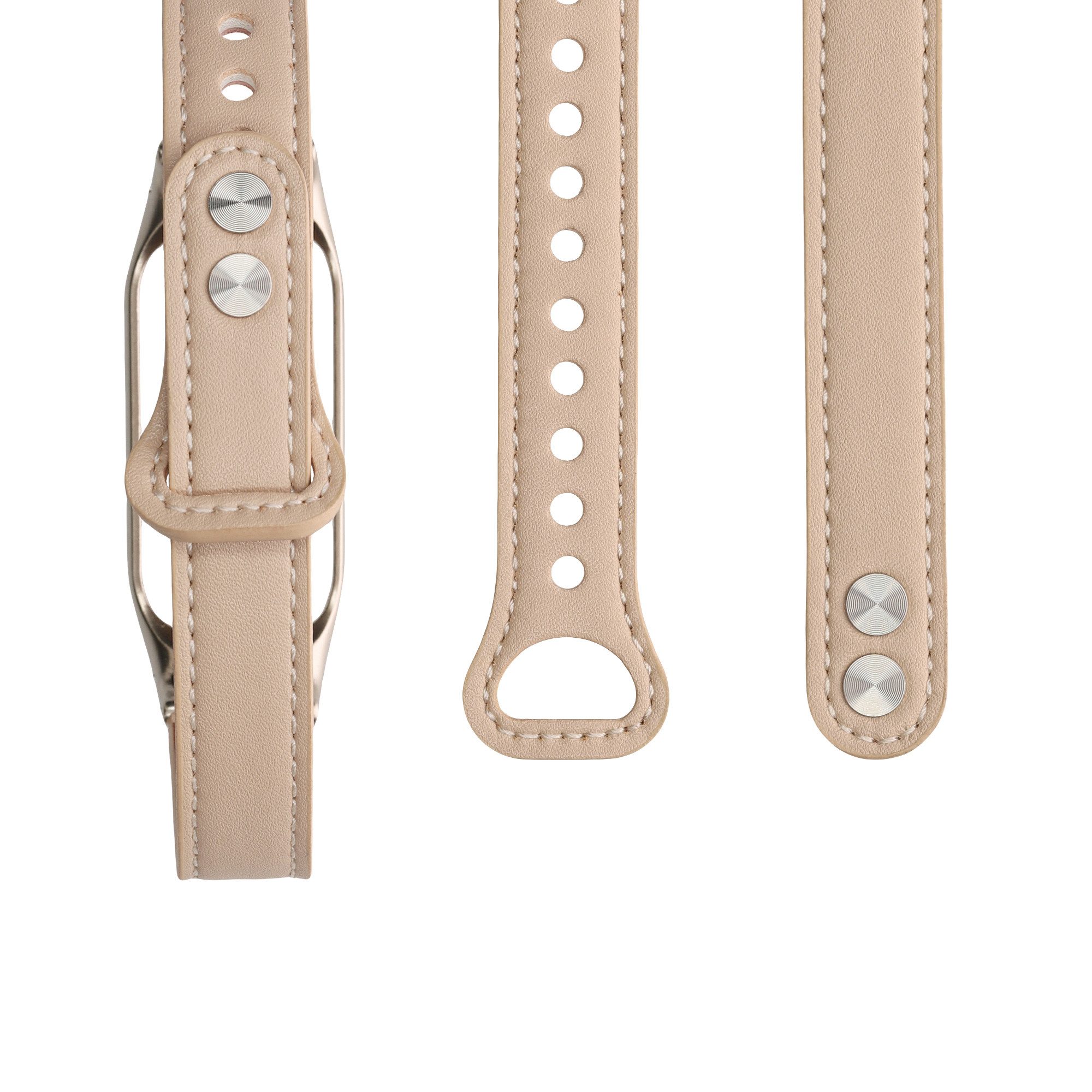 kwmobile Echtleder Armband für Xiaomi Mi Band 7 Smartwatch, 1-tlg., Ersatzarmband für Fitnesstracker - Wechselarmband Smartwatch