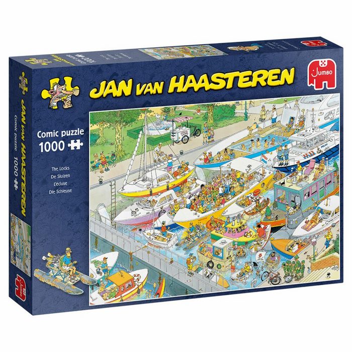 Jumbo Spiele Puzzle Jan van Haasteren - Schleuse 1000 Teile 1000 Puzzleteile