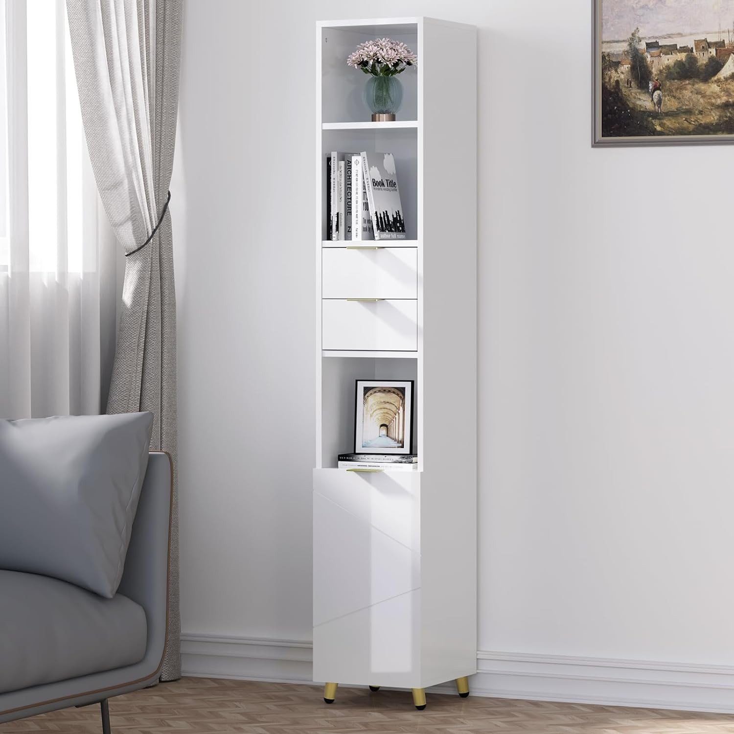 EUGAD Hochschrank (1-St) mit Fächern&Schubladen, verstellbare Einlegeböden günstig online kaufen