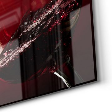DEQORI Magnettafel 'Rotwein wird eingeschenkt', Whiteboard Pinnwand beschreibbar