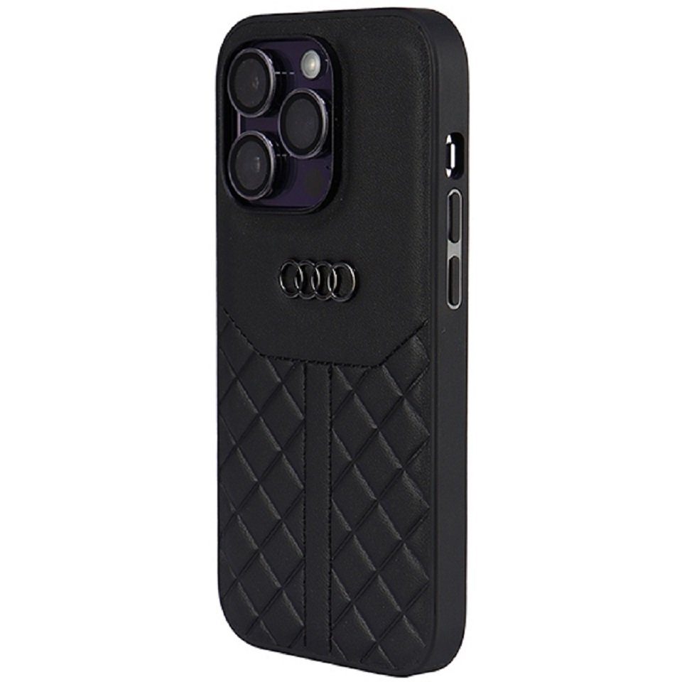 Handyhülle Case iPhone 14 Pro Max Audi Serie Q8 schwarz Echtleder