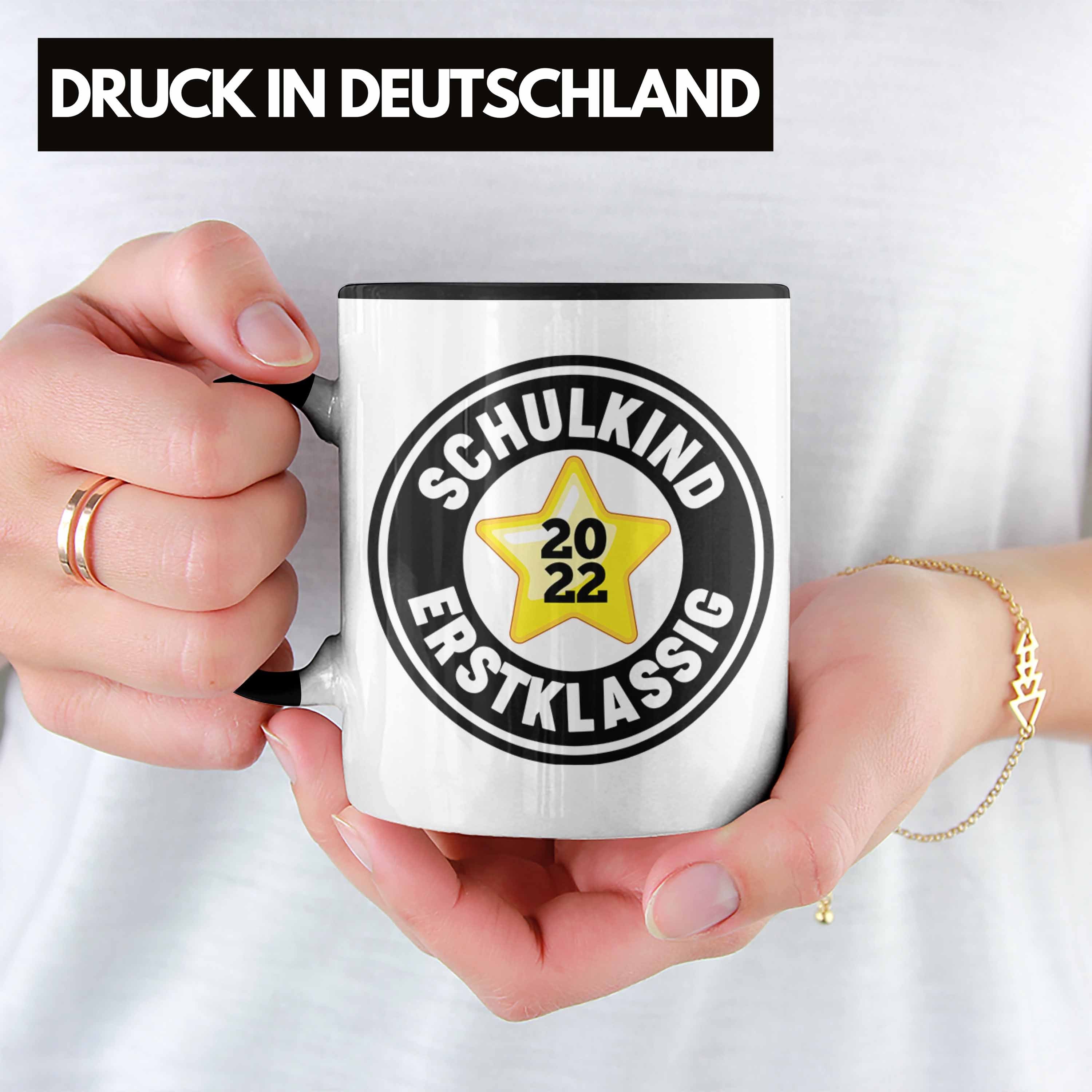 Schultüte Tasse - Trendation 1. Erstklassig Füllung Schwarz Mädchen Schuleinführung 2022 Trendation Einschulung Tasse Geschenkidee Junge Geschenk Schulanfang Schulstart Schulkind Schultag Schulkind