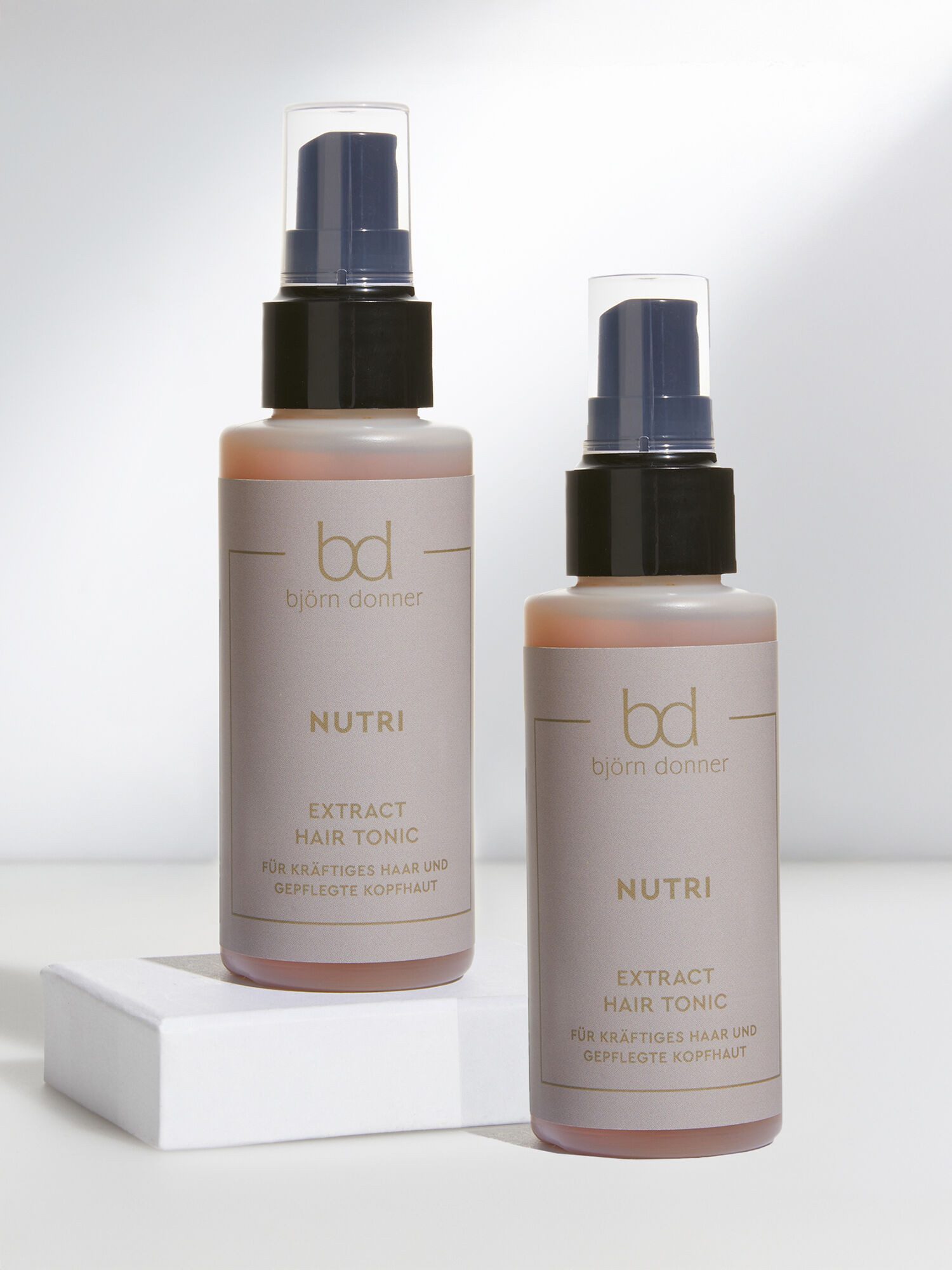 Björn Donner Haarwasser NUTRI Extract Hair Tonic Duo gegen Haarausfall, 2-tlg., 2 x 100ml, mit Baicapil zur Stärkung der Haarwurzeln & Kopfhautpflege