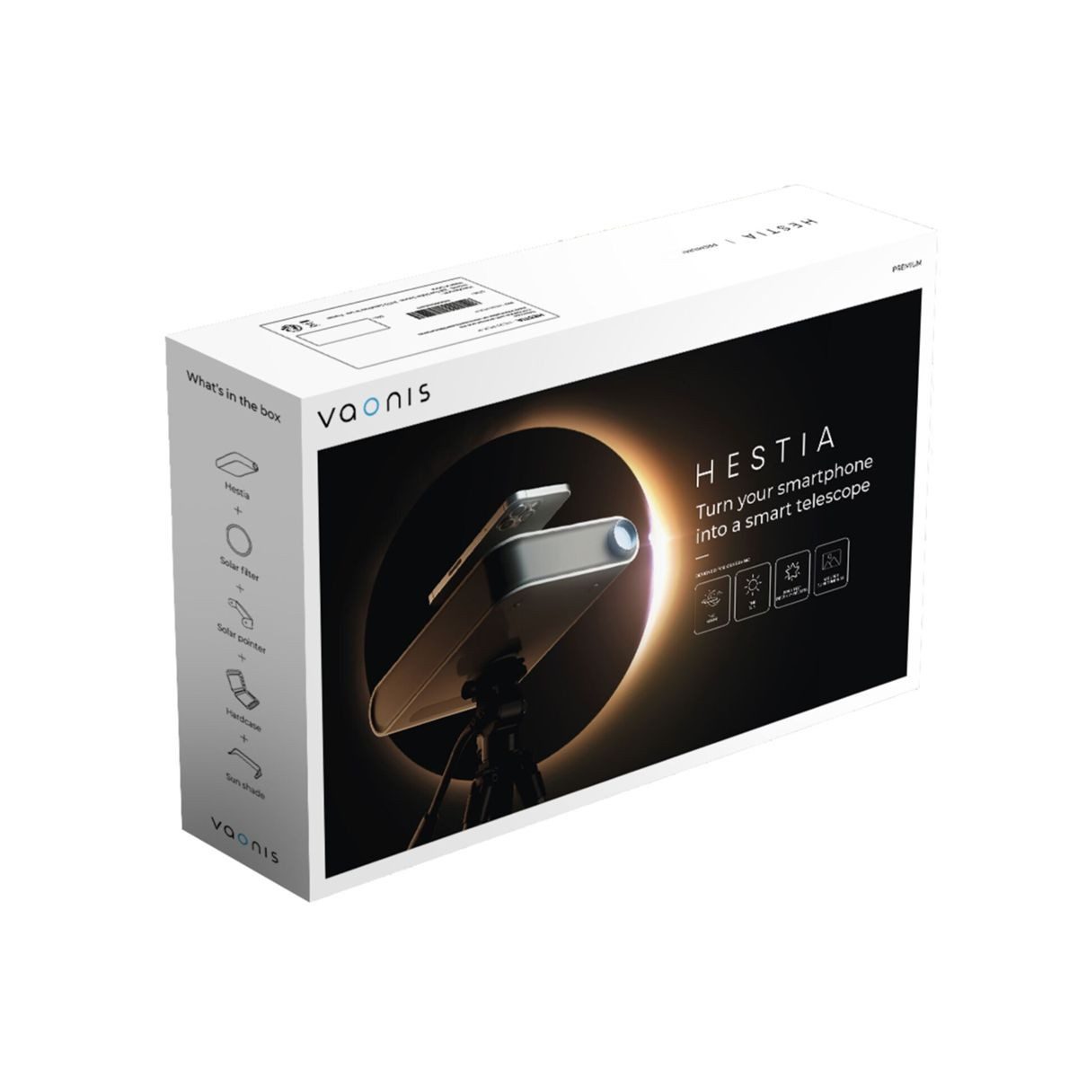 VAONIS Teleskop Hestia Solar Pack