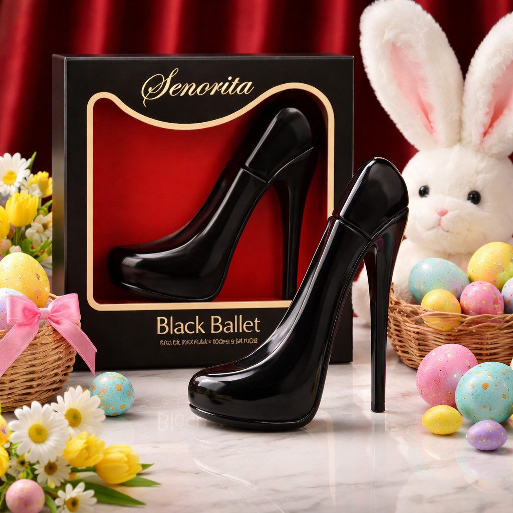 Fine Perfumery London Eau de Parfum Senorita Black Ballet Heel Damenparfum Orientalisch Blumig Süß e100 ml, Hergestellt in UK, Langanhaltender Duft, High-Heel-Geschenk