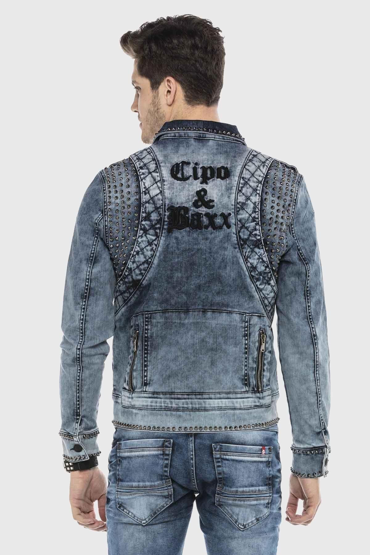 Cipo & Baxx Jeansjacke JEANS JACKET im washed Look – Bild 3 von 5