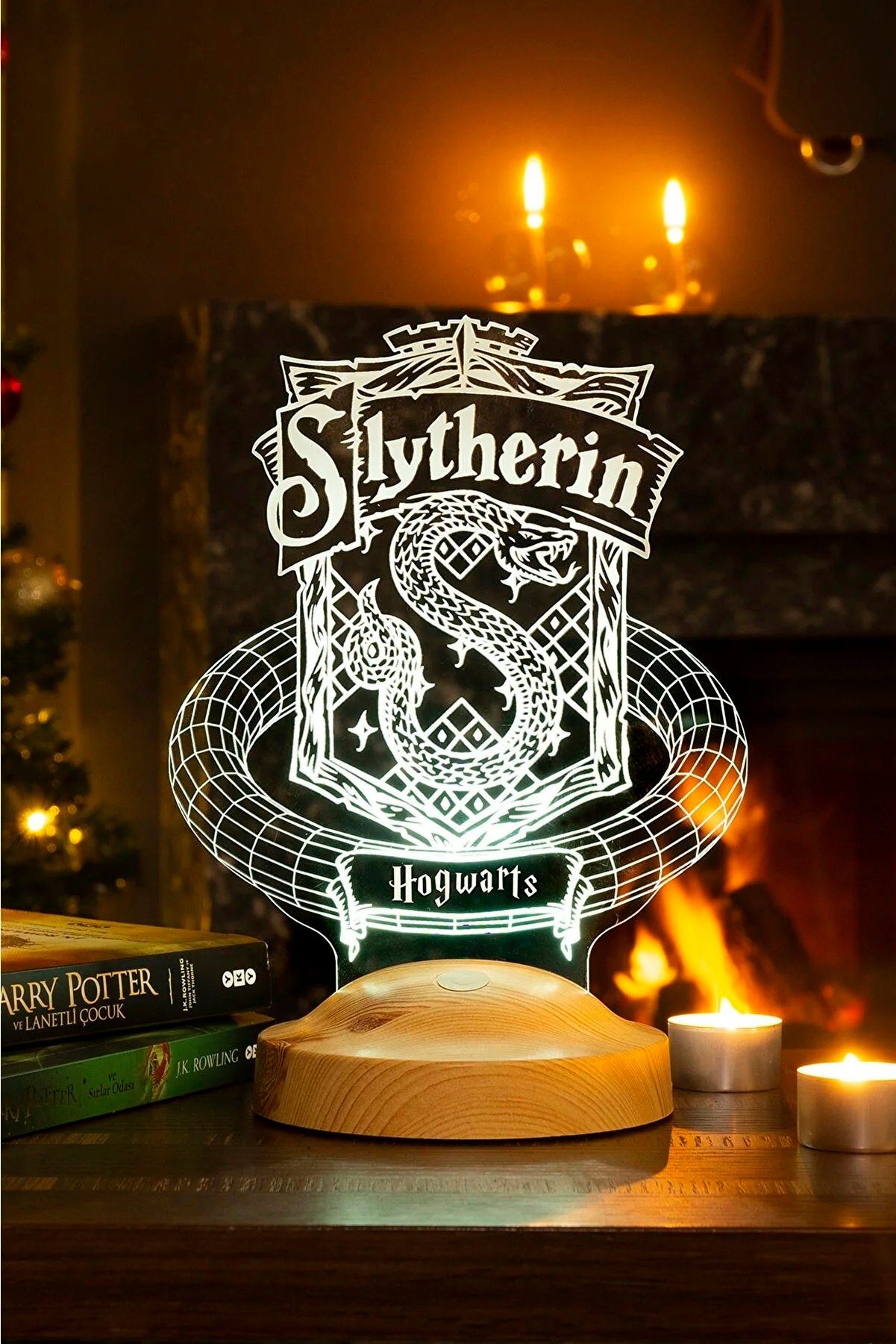 Geschenkelampe LED Nachttischlampe Slytherin Hogwarts Harry Potter 3D Nacht günstig online kaufen