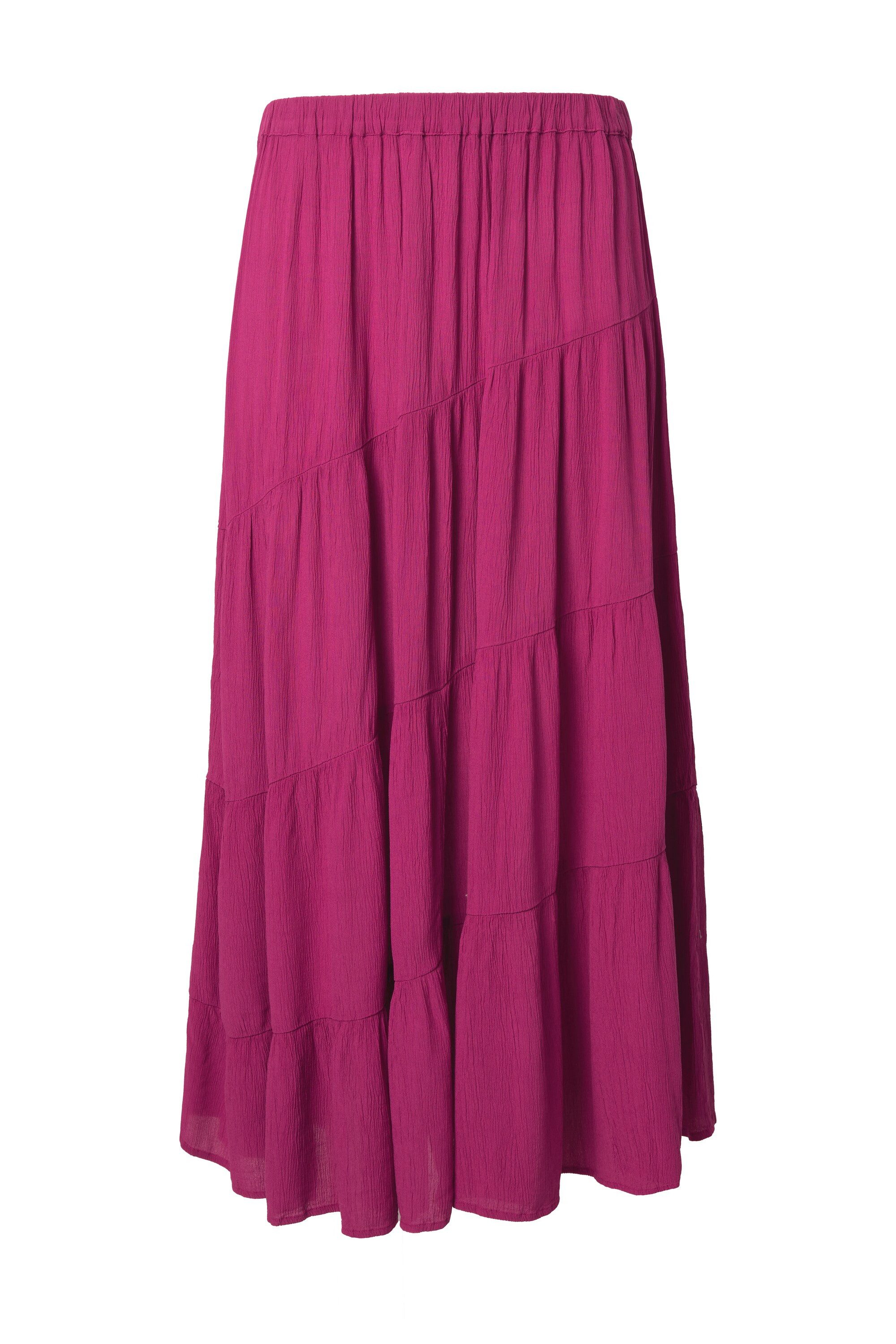 Ulla Popken Maxirock Maxirock diagonale Nähte A-Linie Elastikbund günstig online kaufen