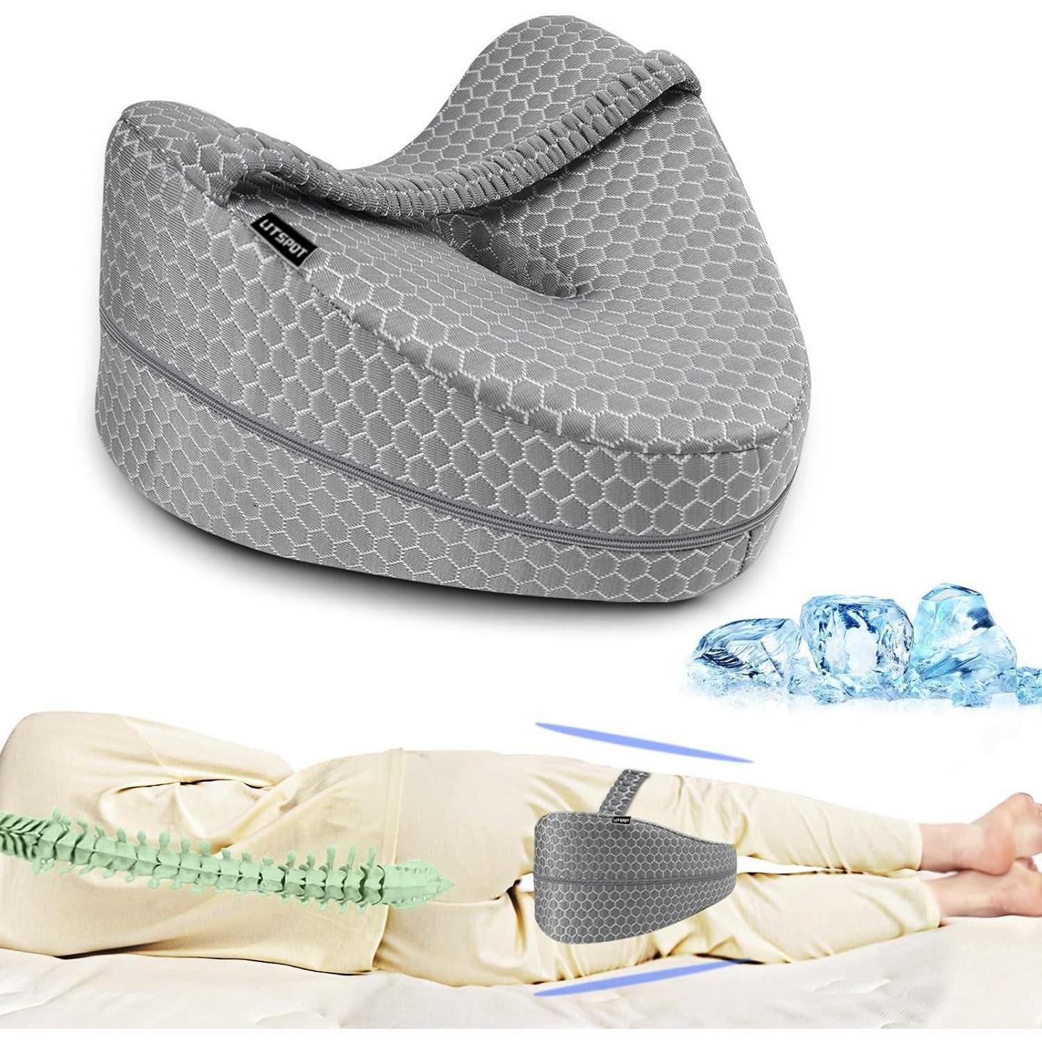 LuxusKollektion Seitenschläferkissen Orthopädisches Kniekissen Memory Schaum Seitenschläfer mit Kühlender