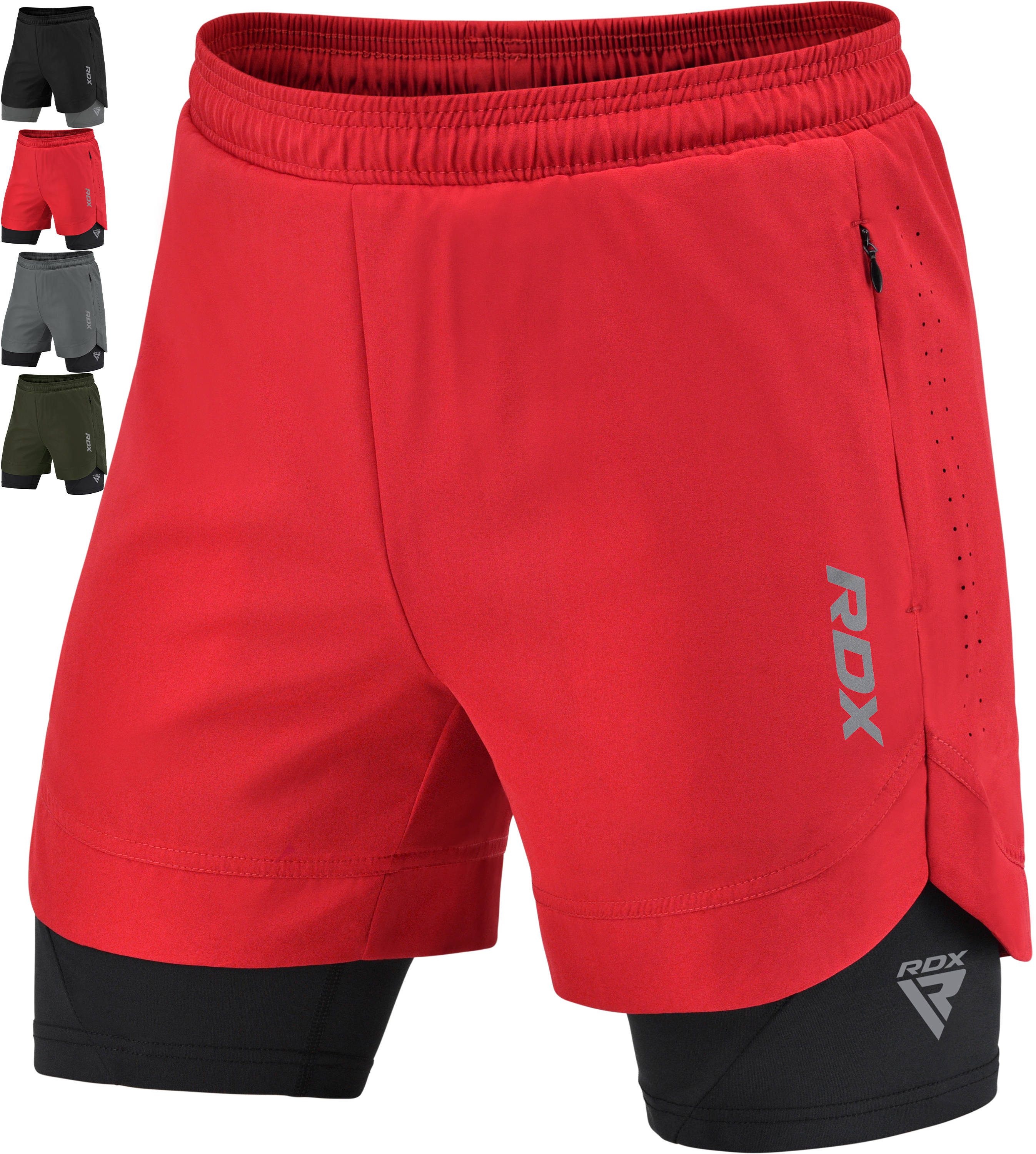 RDX Sports Laufshorts RDX Herren Laufshorts, 2-in-1 Sportliche Atmungsaktiv günstig online kaufen