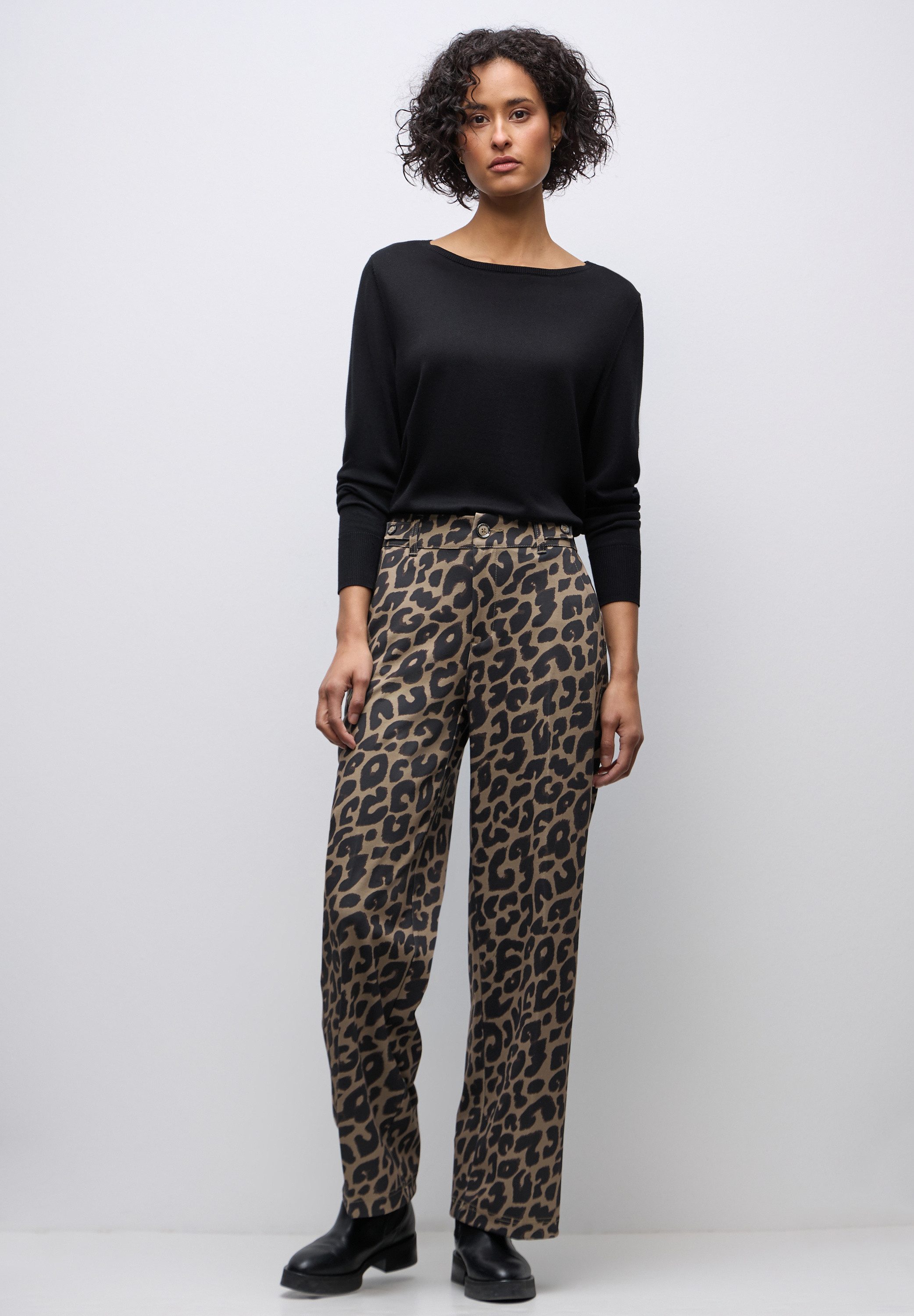 STREET ONE Stoffhose High Waist
