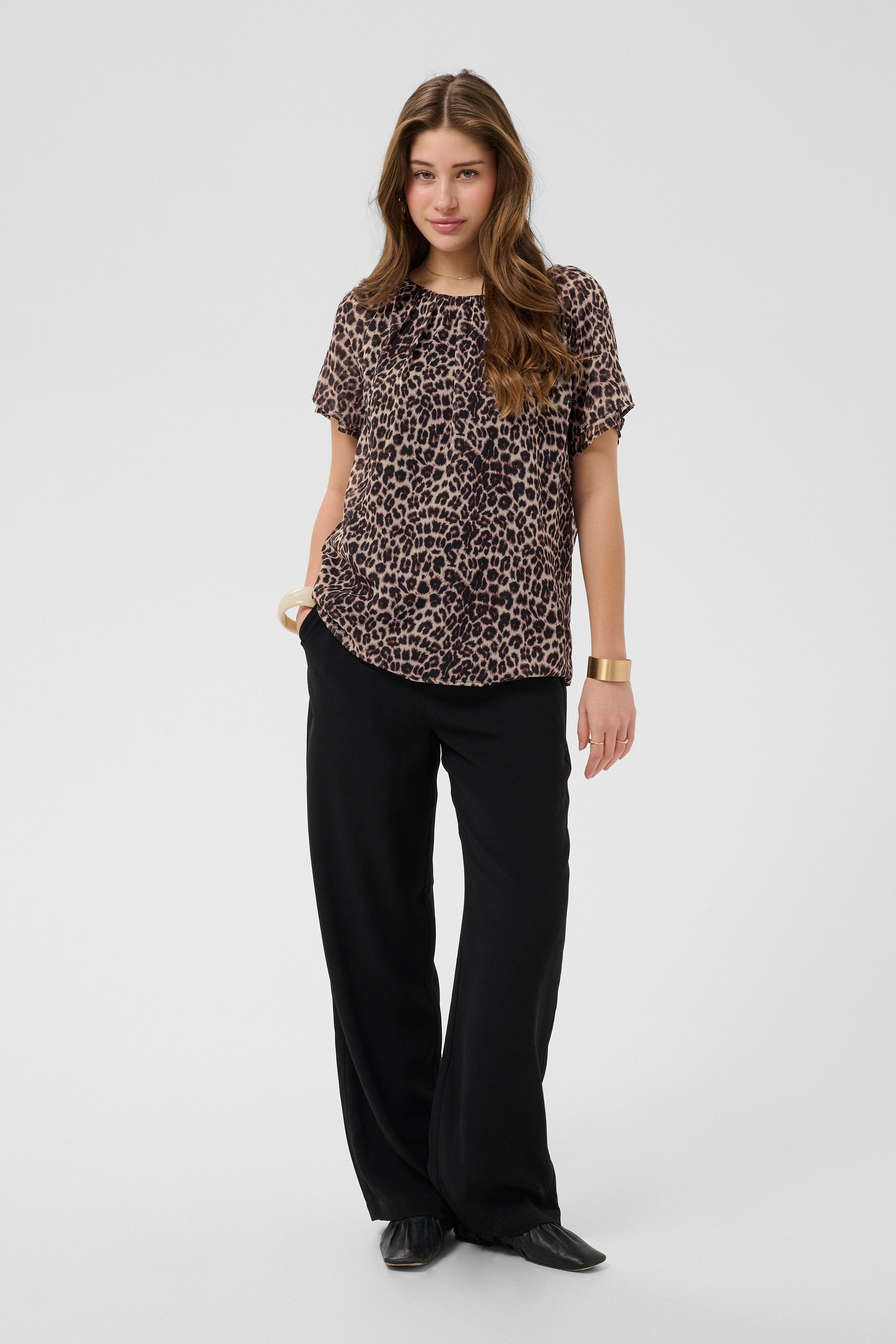 Cream Kurzarmbluse Kurzarm-Bluse CRYuna