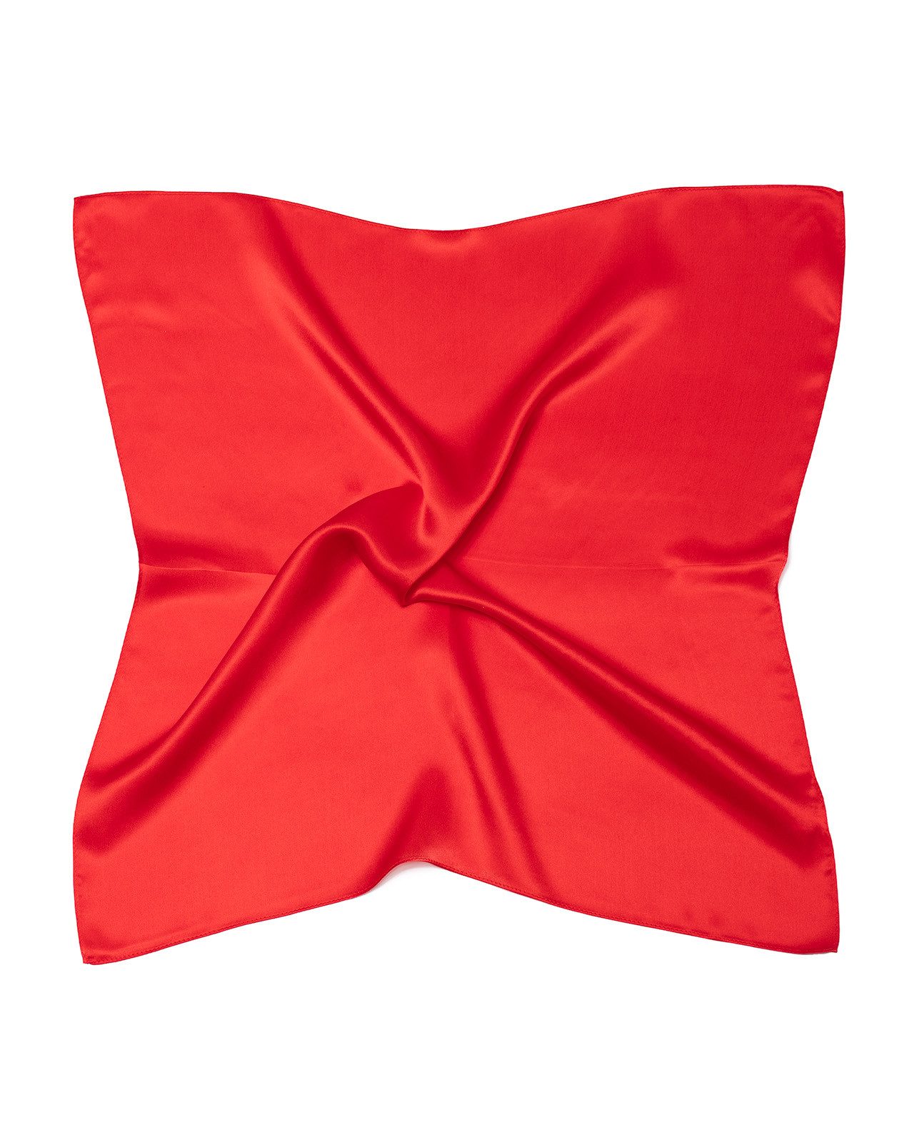 MayTree Seidentuch quadratisch einfarbig 53x53 rot, (Stück), 100% Seide