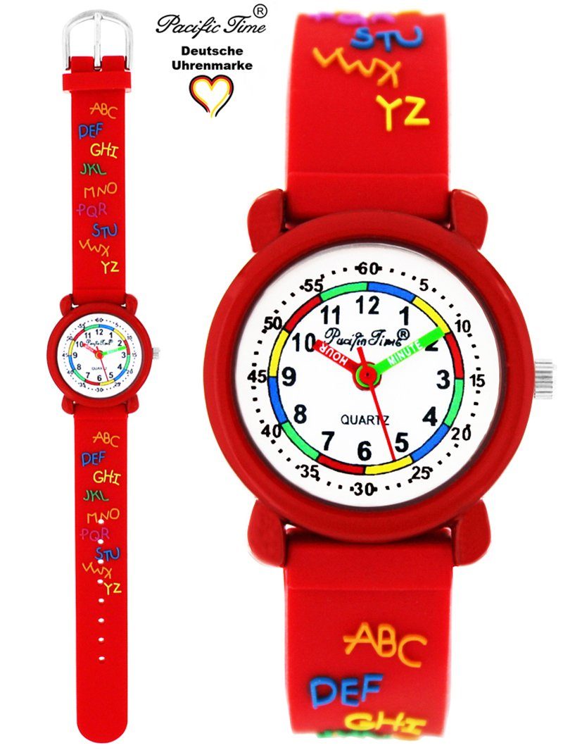 Kinder Gratis ABC Lernuhr Silikonarmband, Versand Quarzuhr Time rot Pacific Armbanduhr