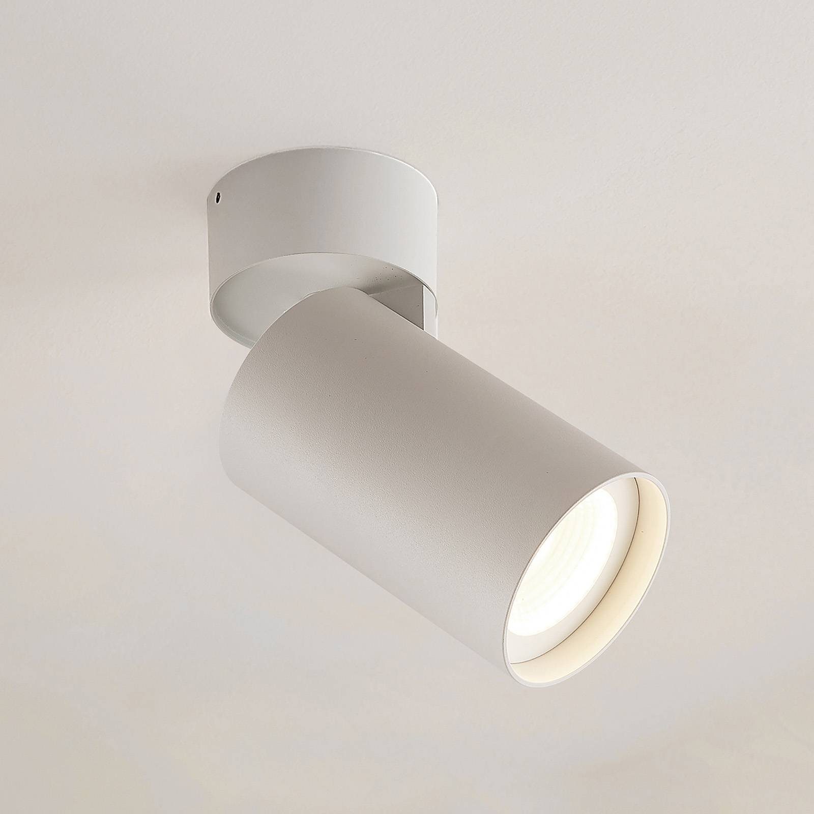 Kunststoff, warmweiß, 9016), Modern, flammig, (RAL Aluminium, Arcchio Thabo, LED-Leuchtmittel 1 inkl. fest dimmbar, verbaut, Stehlampe weiß