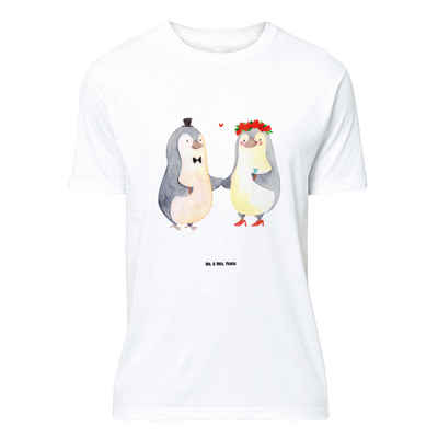 Mr. & Mrs. Panda T-Shirt Pinguin Heirat - Weiß - Geschenk, Braut, Sprüche, Verlobung, Frau, Fr (1-tlg)