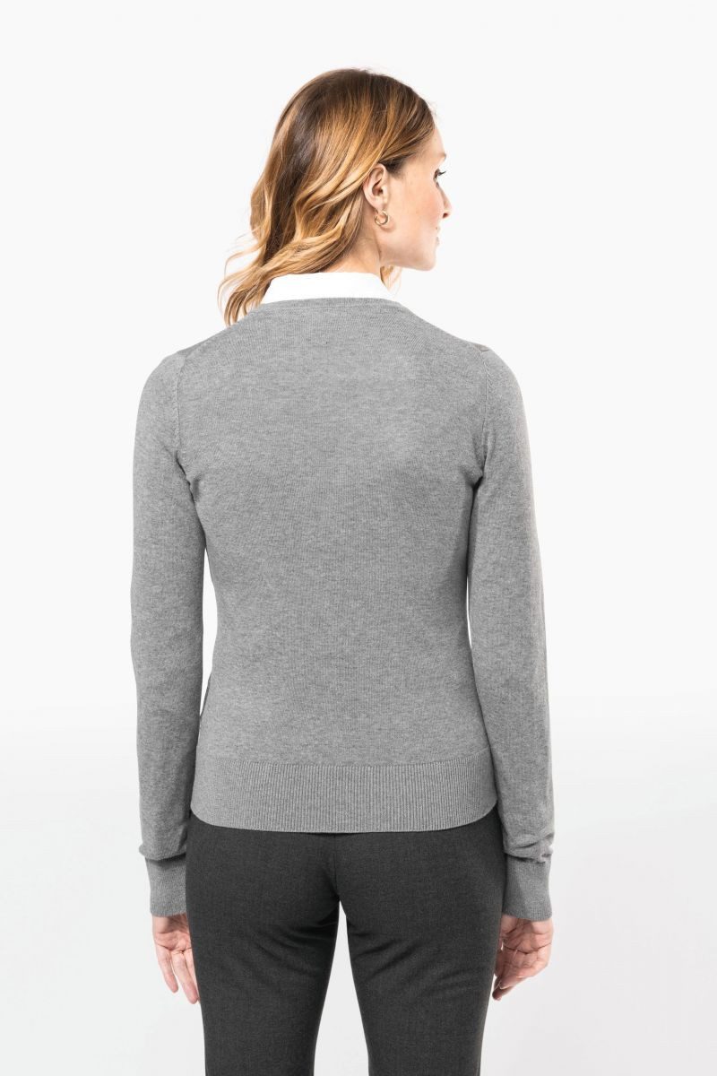 Kariban Sweatshirt Supima®-Damenpullover mit Rundhalsausschnitt