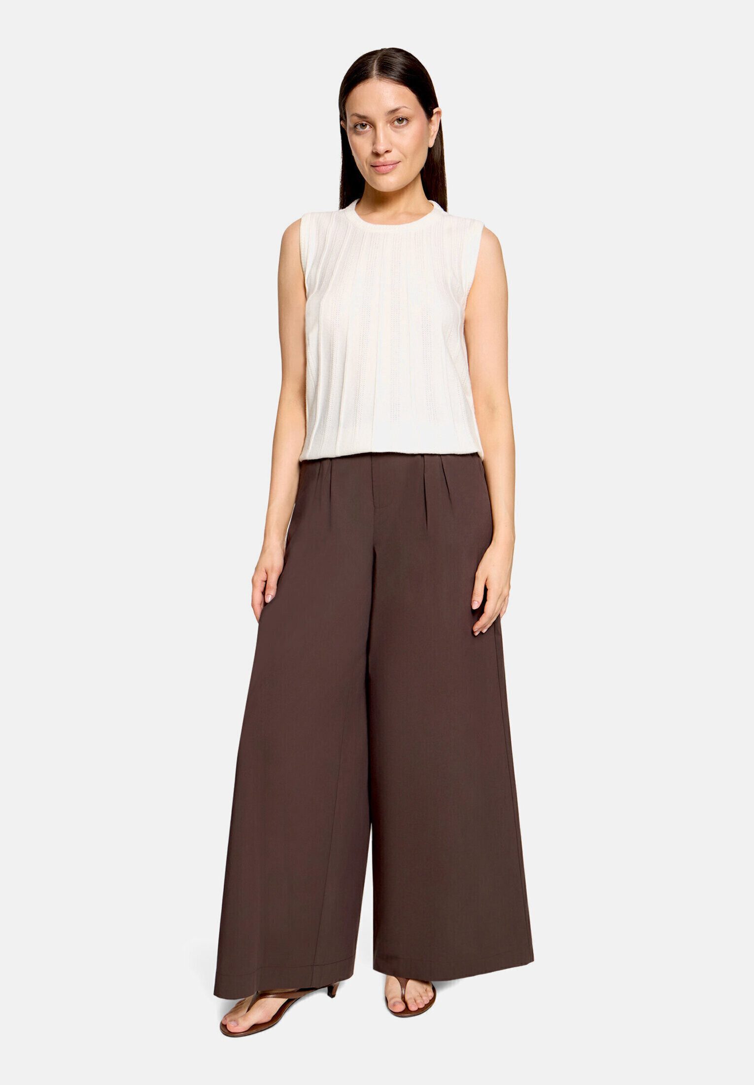 Cartoon Stricktop Damen mit Rundhalsausschnitt