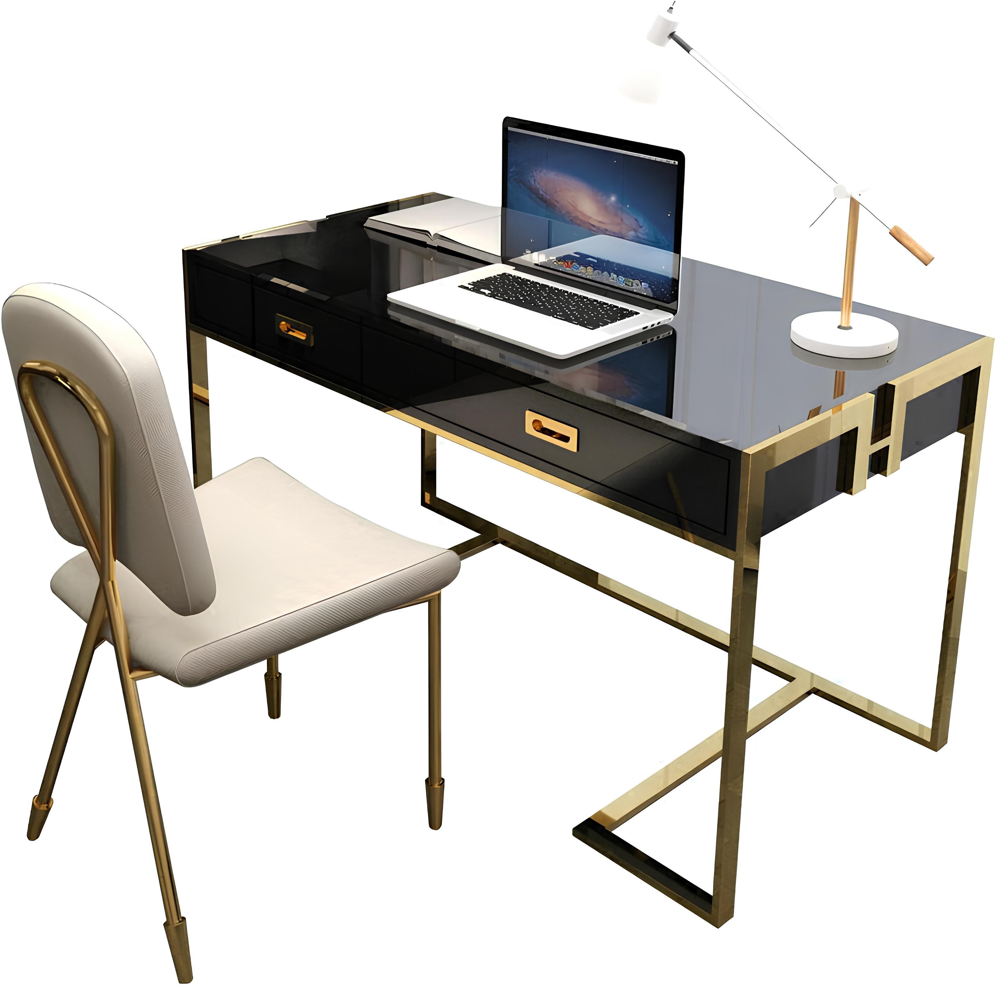 Xlmoebel Schreibtisch Luxuriöser Schreibtisch für das Büro in Hochglanz-Design der gehobenen (Schreibtisch), Hergestellt in Europa