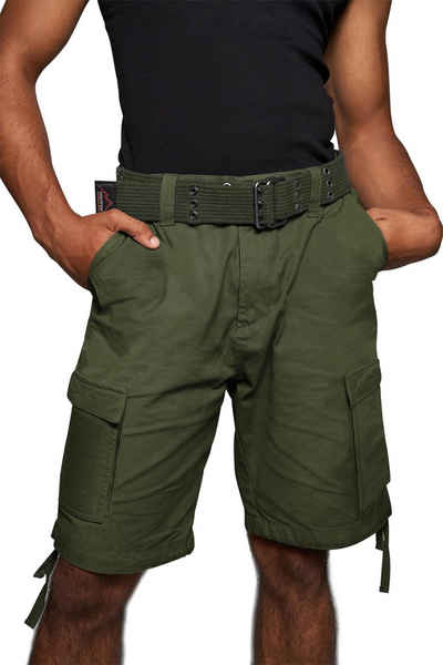 normani Bermudas Sommer-Shorts „Kalahari“ mit Gürtel „Wadi“ kurze Sommerhose Freizeithose Vintage-Shorts - 100% nachhaltige Bio-Baumwolle
