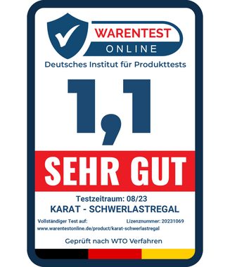 Office Marshal Schwerlastregal Grizzly Blau, Erhältlich in 8 Größen, Standregal, Bis zu 1500 kg Tragkraft