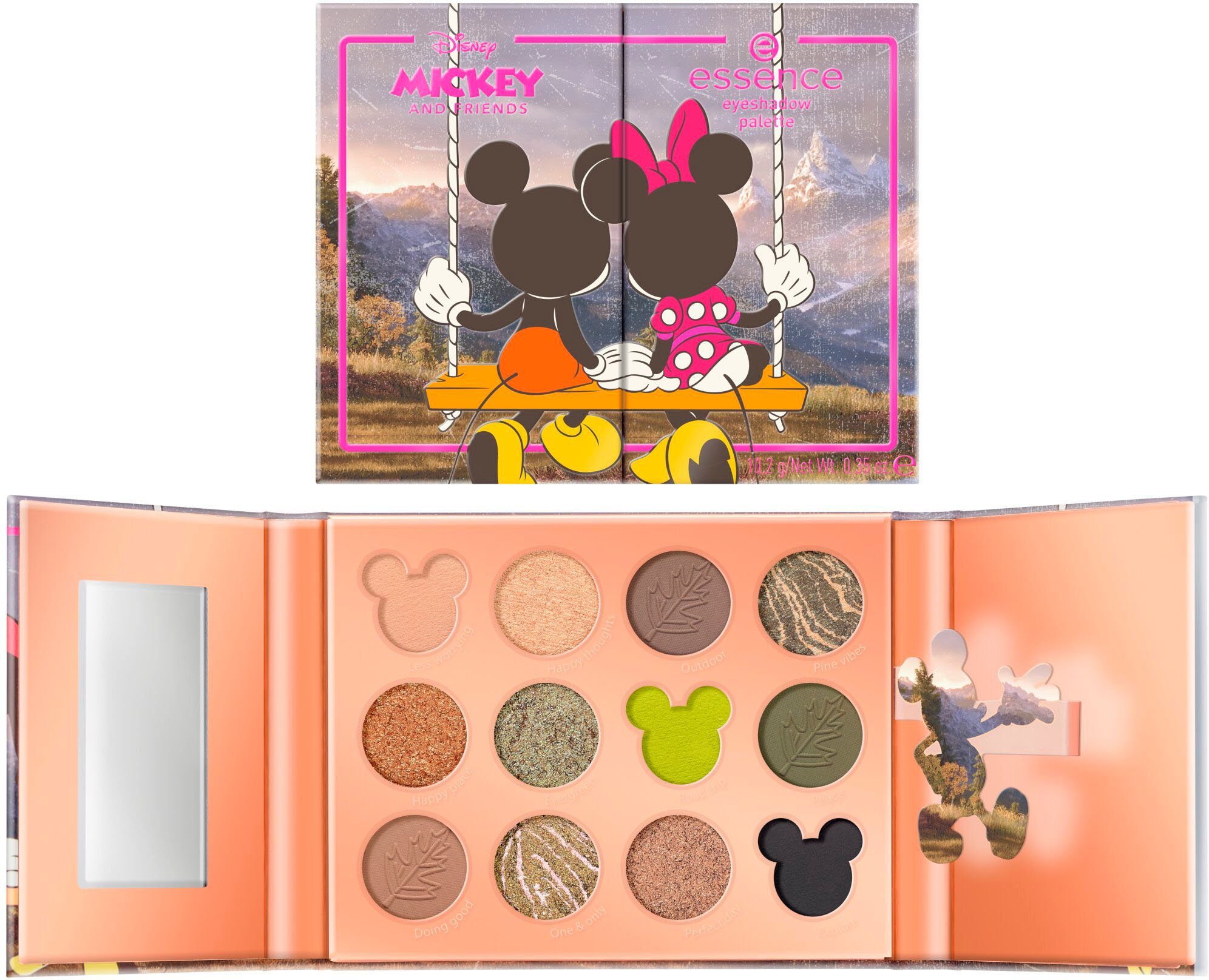 and Looks palette, Lidschatten-Palette Friends Essence Augen-Make-Up für abwechslungsreiche Mickey eyeshadow Disney