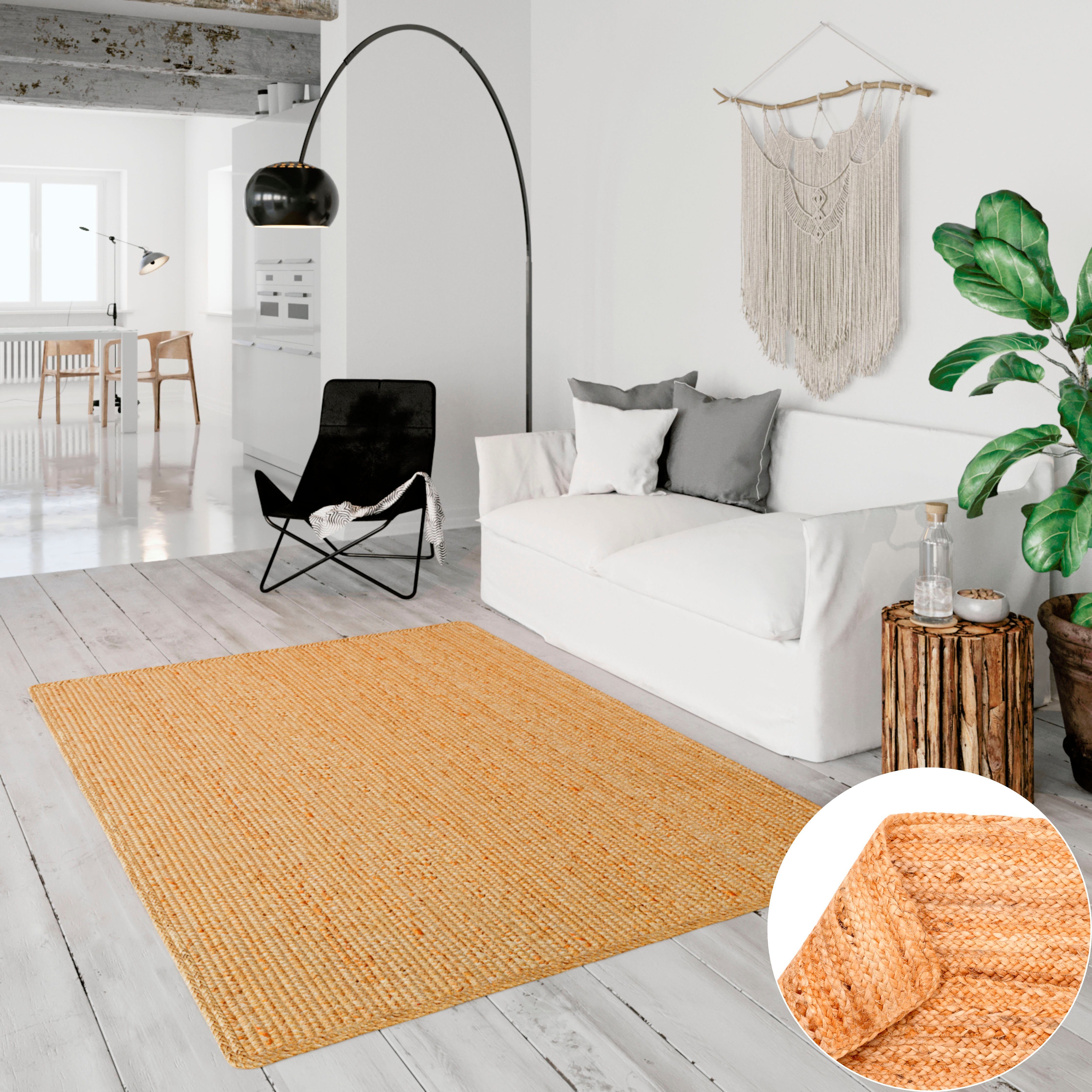 my home Teppich Bjarka, rechteckig, Höhe: günstig online kaufen