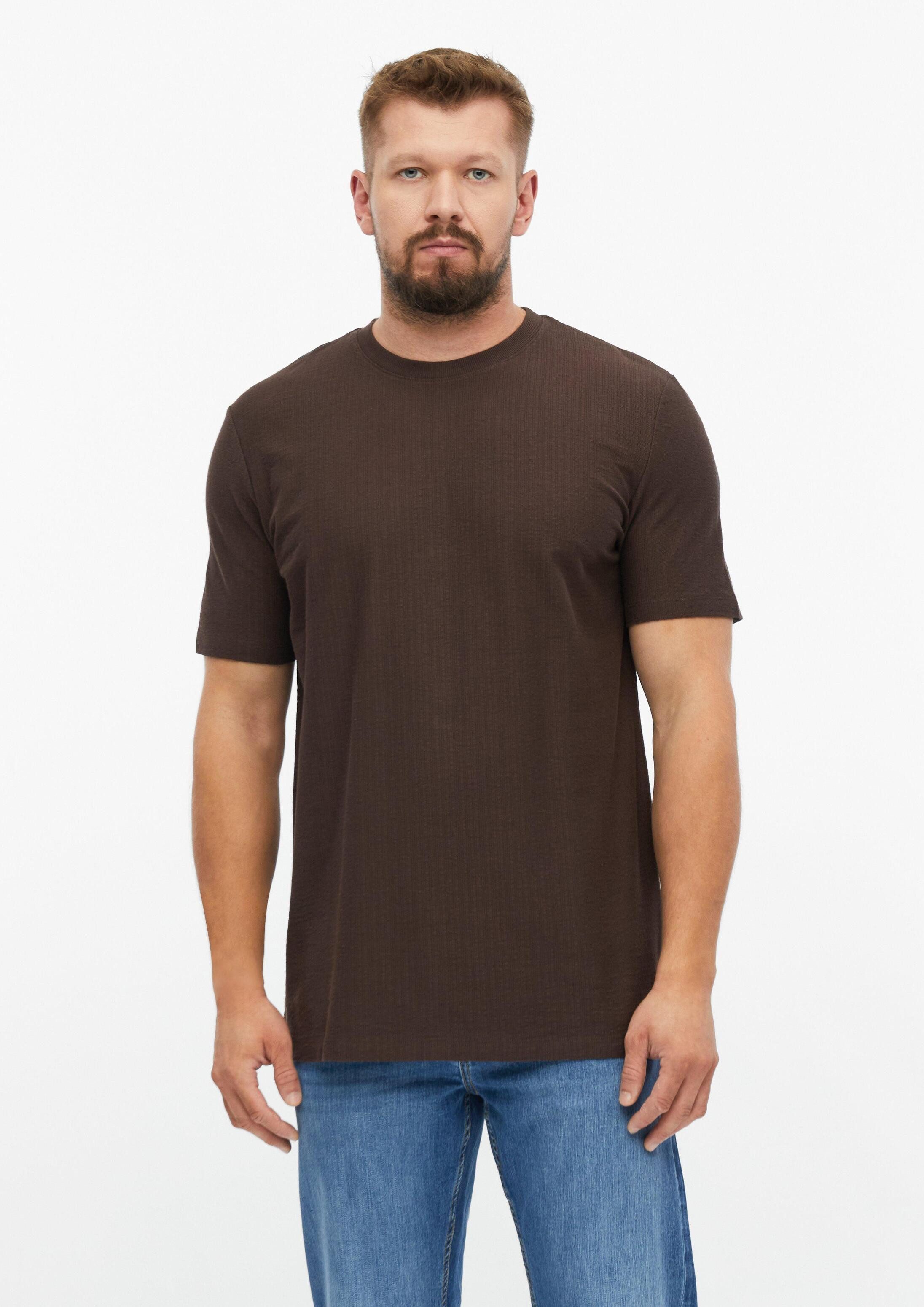 s.Oliver Kurzarmshirt T-Shirt T-Shirt mit Rippstruktur