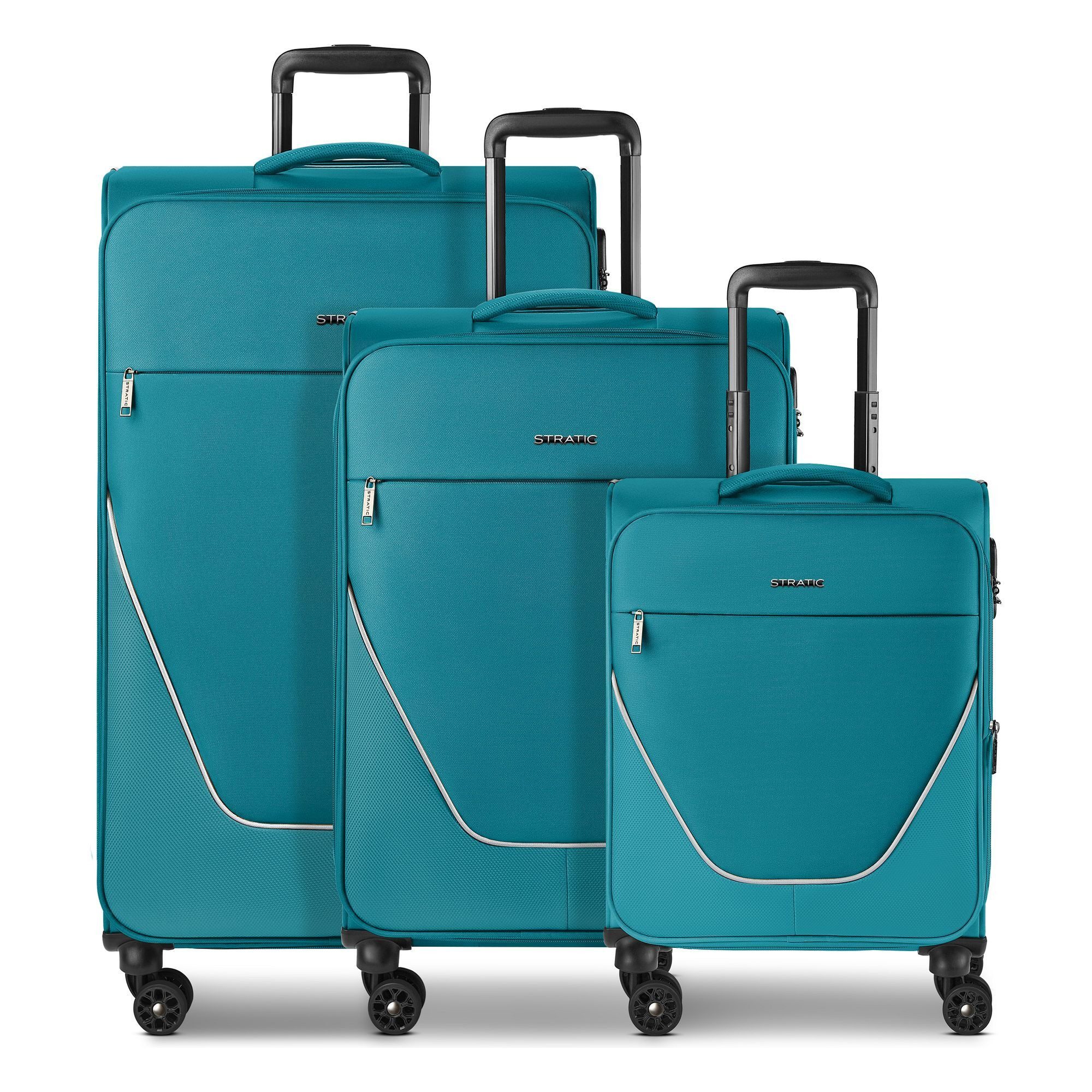 Stratic Trolleyset taska, 4 Rollen, (3-teilig, 3 tlg), Polyester