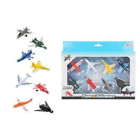 Toi-Toys Spielzeug-Flugzeug Flugzeug - Set aus 8 farbigen Flugzeugen