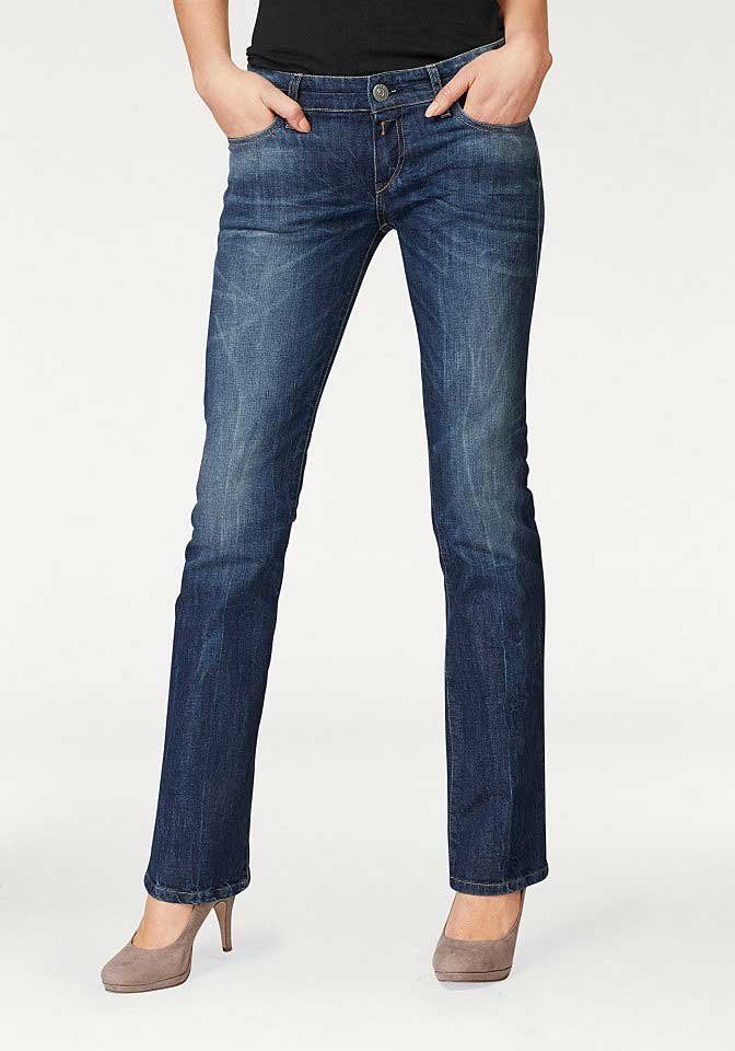 Replay Röhrenjeans Replay Damen Marken-Bootcut-Jeans, blau, 34 inch