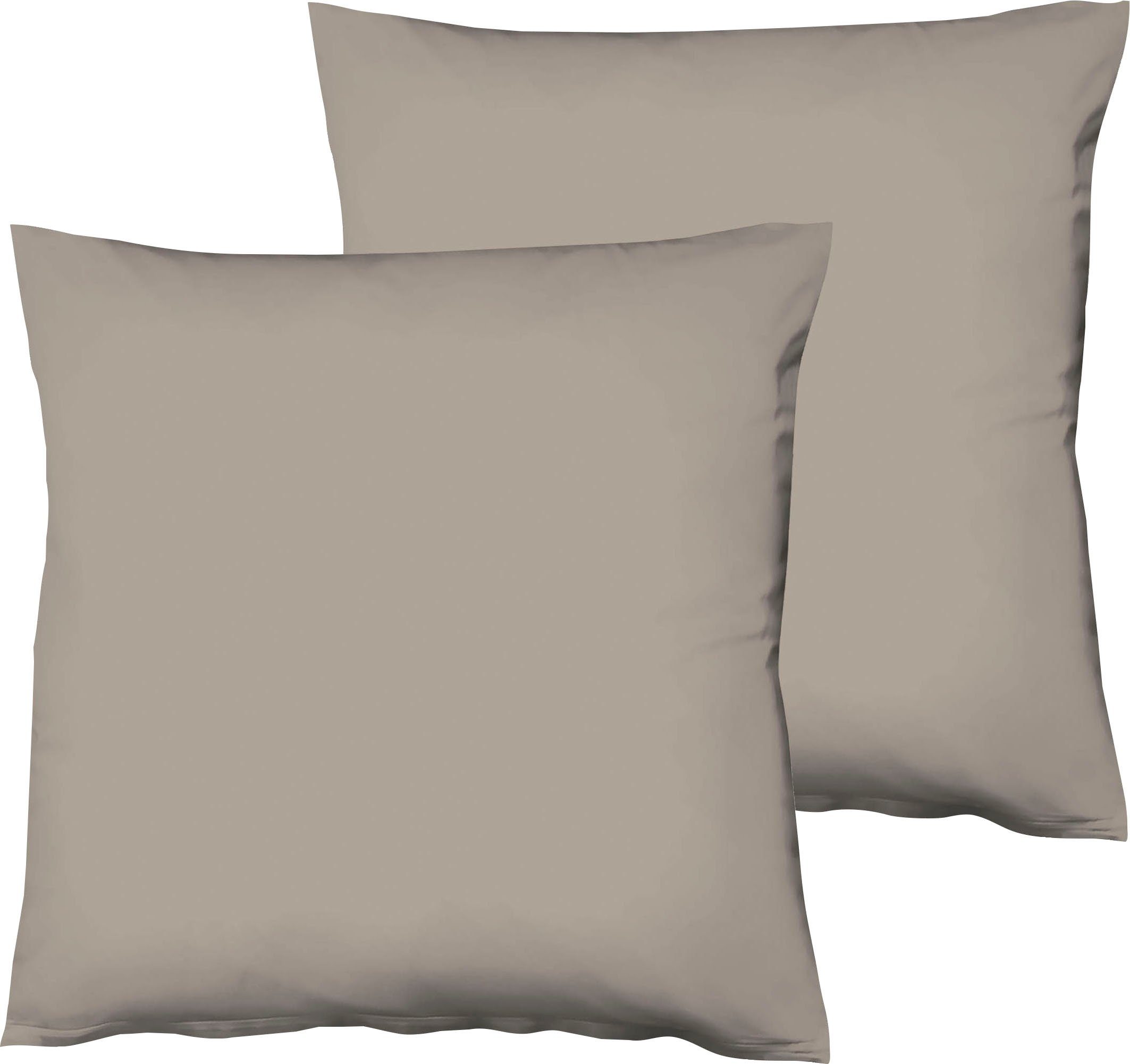 fleuresse Kissenbezüge Colours, (2 Stück), edler, bügelfreier Interlock-Jersey aus 100% Baumwolle