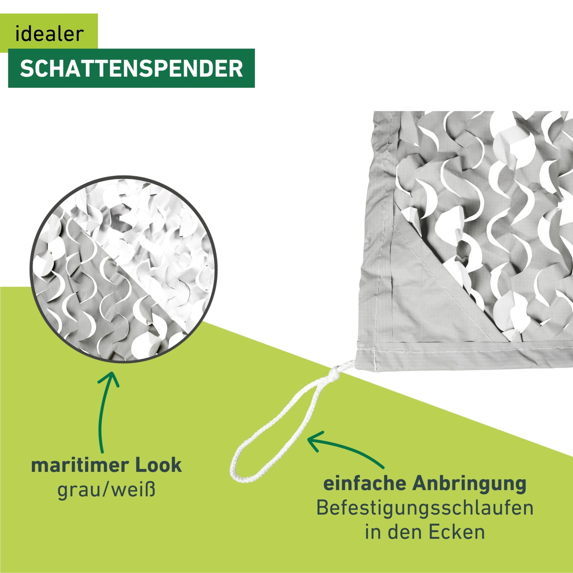 Windhager Sonnensegel Beschattungsnetz COTE D´AZUR, Schattenspender mit UV Schutz, Sonnenschutz 3 x 4 m, erhältlich in beige/taupe oder weiß/grau – Bild 4 von 5