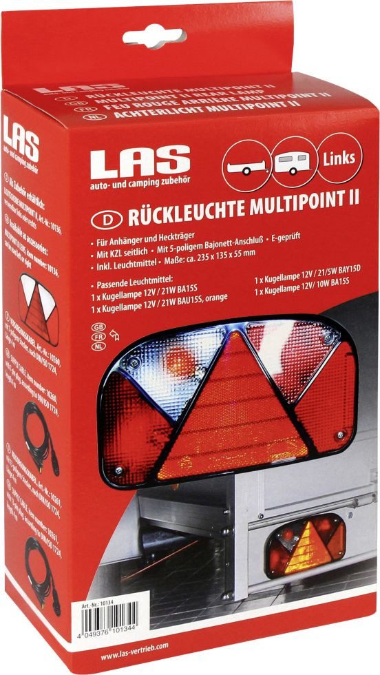 LAS Anhängerkupplung LAS Rückleuchte Multipoint II 10134 links