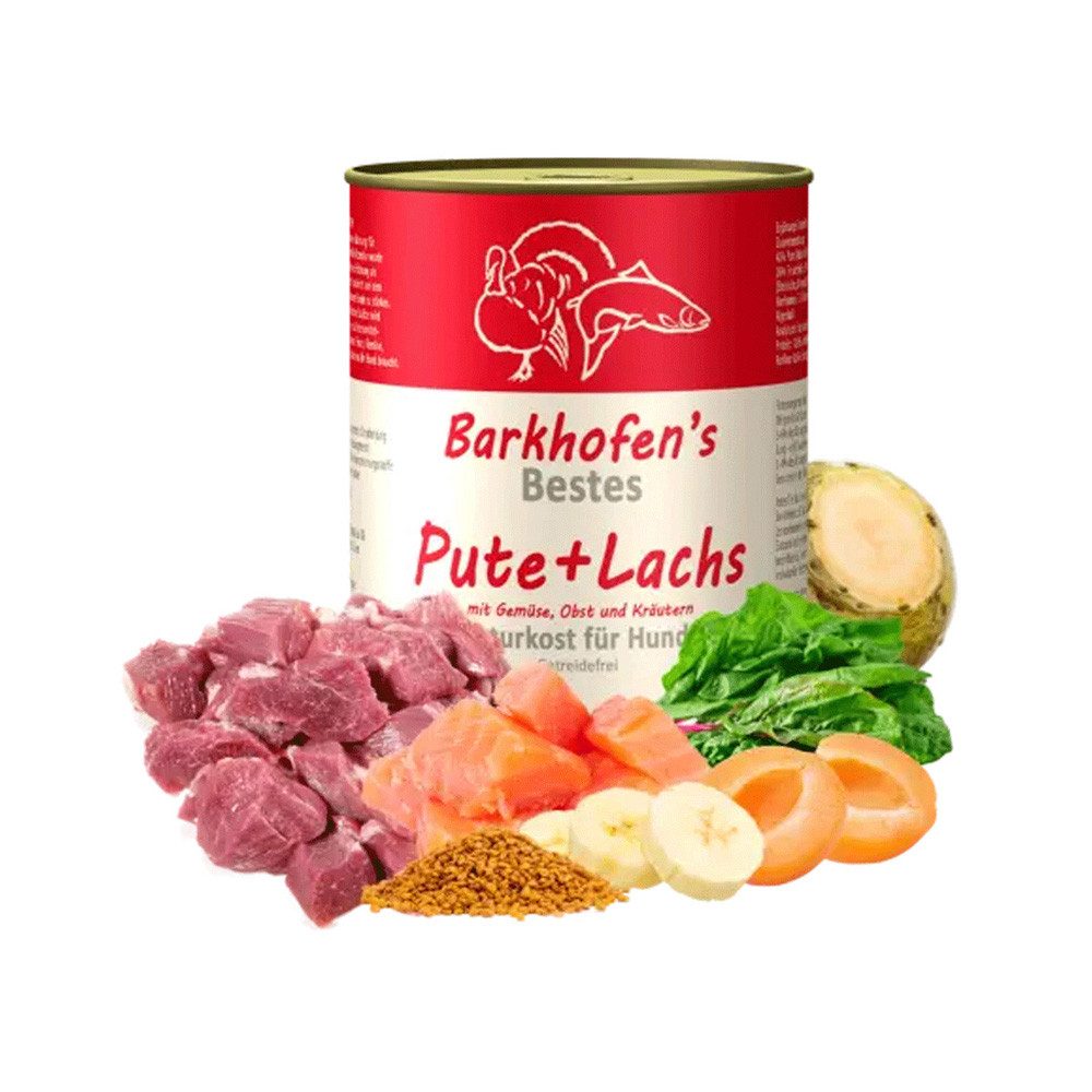 Barkhofen Tiernahrung Bestes Pute+Lachs, Nassfutter für: Hunde