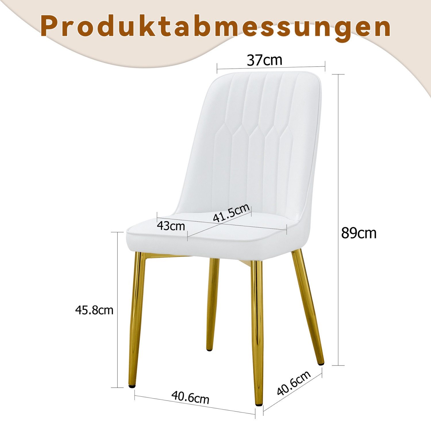 ANYSUN Esszimmerstuhl Esszimmerstuhl 2er-Set Küchenstuhl,mit verbreiterter Sitzfläche (ausgestattet mit Rückenlehne und rutschfesten Metallfüßen), geeignet für Esszimmer und Küche.Bürostuhl, Polsterstuhl,Besucherstuhl