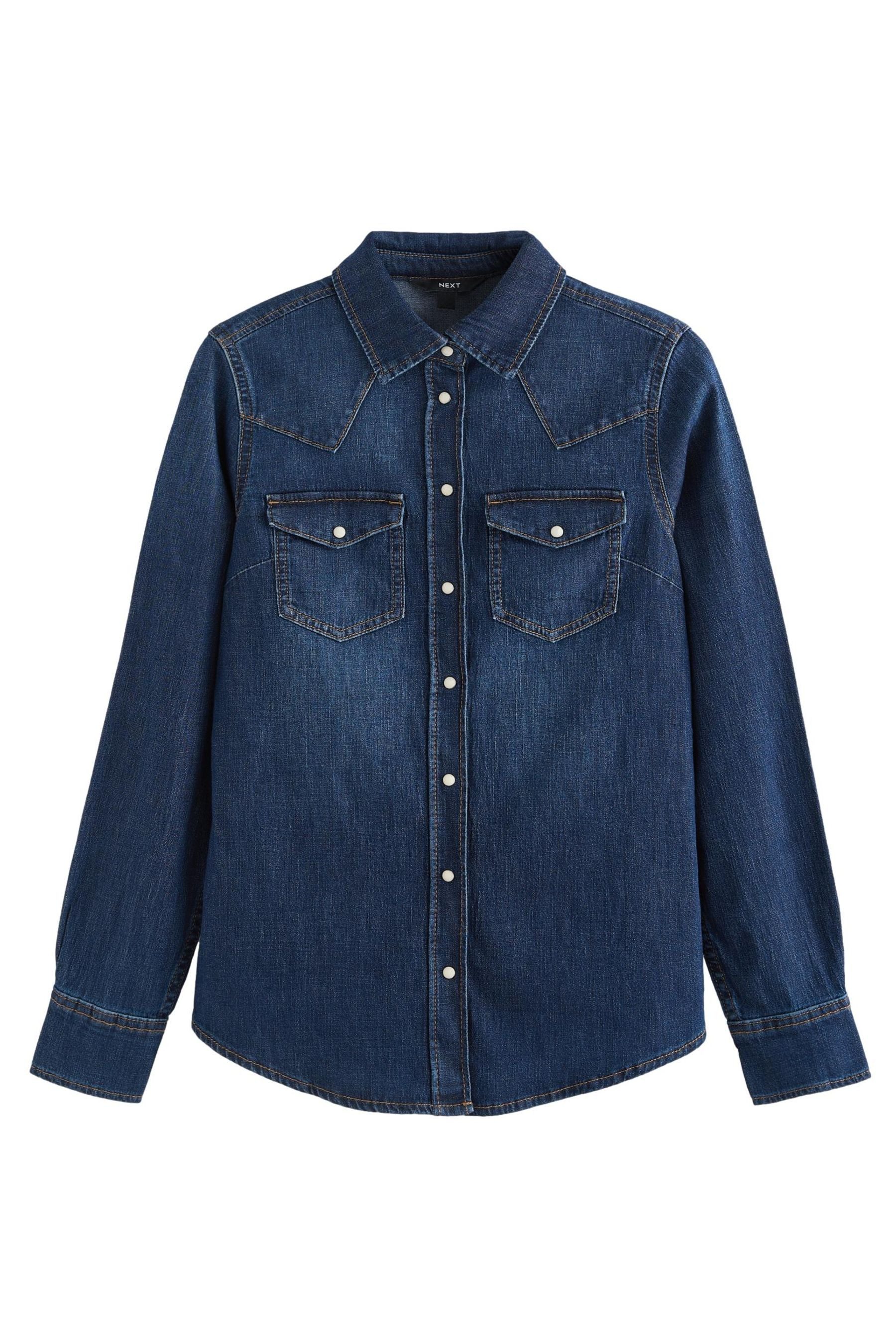 Next Jeanshemd Enge Jeansbluse im Westernstil günstig online kaufen