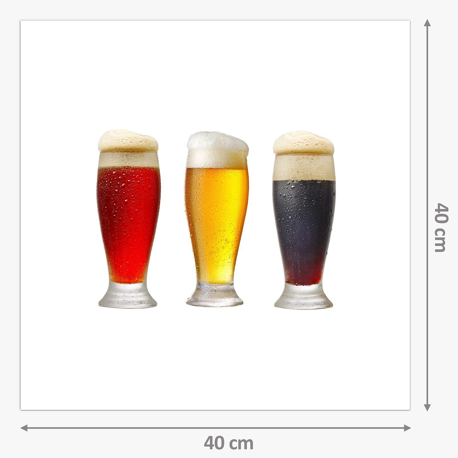 Spritzschutz Küchenrückwand Verschiedene Primedeco Biersorten Glas