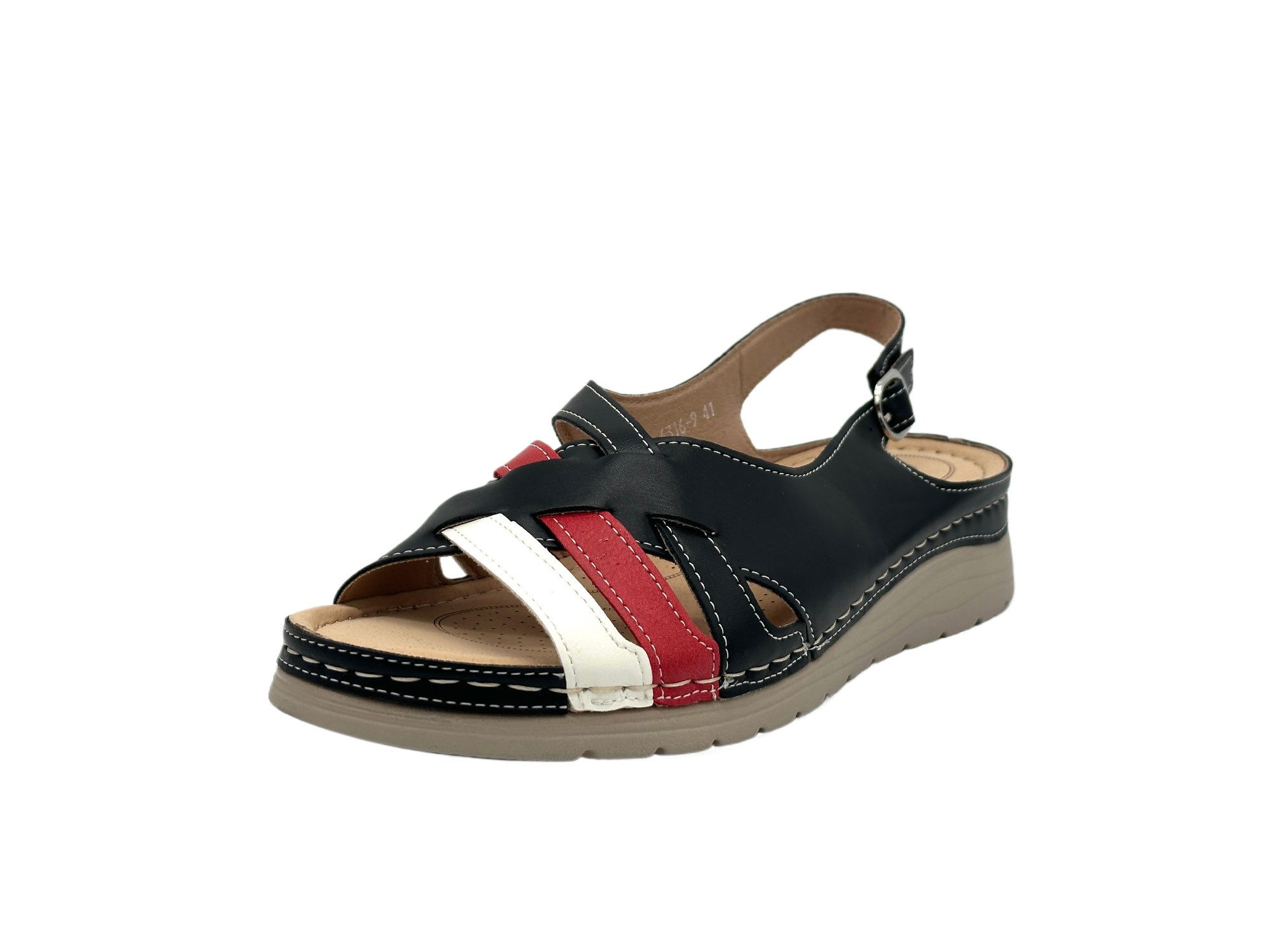 Nowaland Bequeme Damen Sandalen mit Fersenriemen Riemchensandale Stabiler Halt, weich gepolstert, flexibel und leicht