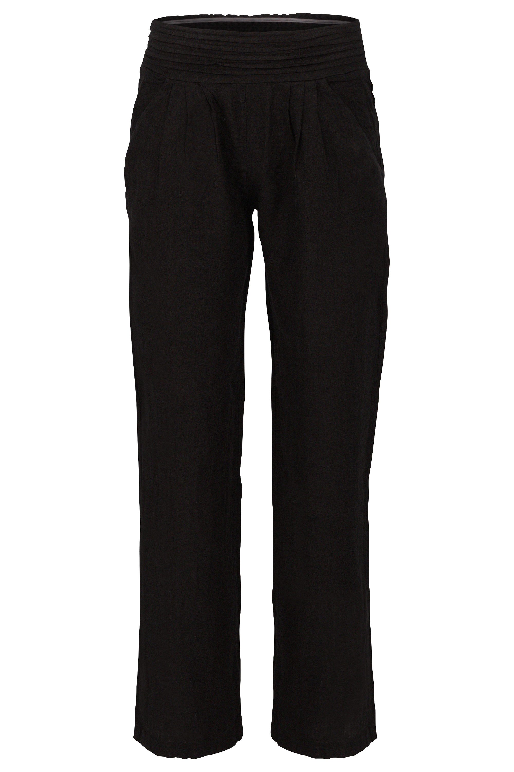 malito more than fashion Leinenhose malito Damen Hose aus Leinen 2727-O bequemer und breiter Gummizug