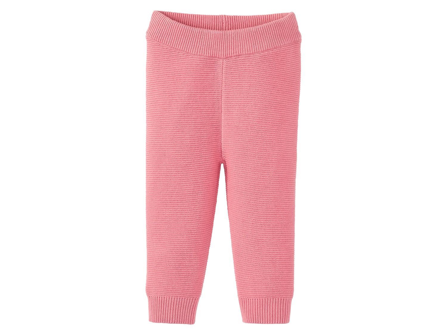 lupilu Strickhose Baby Mädchen Strickhose 100% Bio-Baumwolle Rosa 50/56