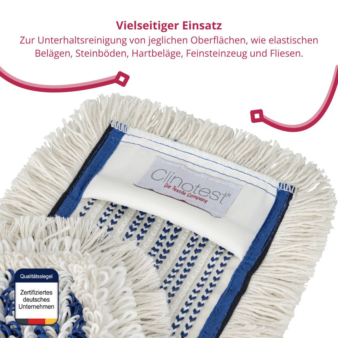 Clinotest Wischmopp "Hospital Hygiene", 40 cm Wischbezug (2-tlg) – Bild 4 von 4