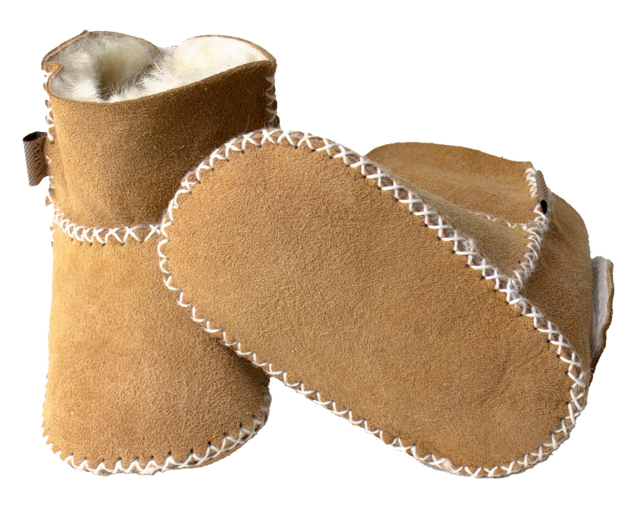 Reissner Lammfelle Baby Booties Modell PARIS aus Merino Lammfell mit Fersenverschluss Babystiefel – Bild 5 von 5
