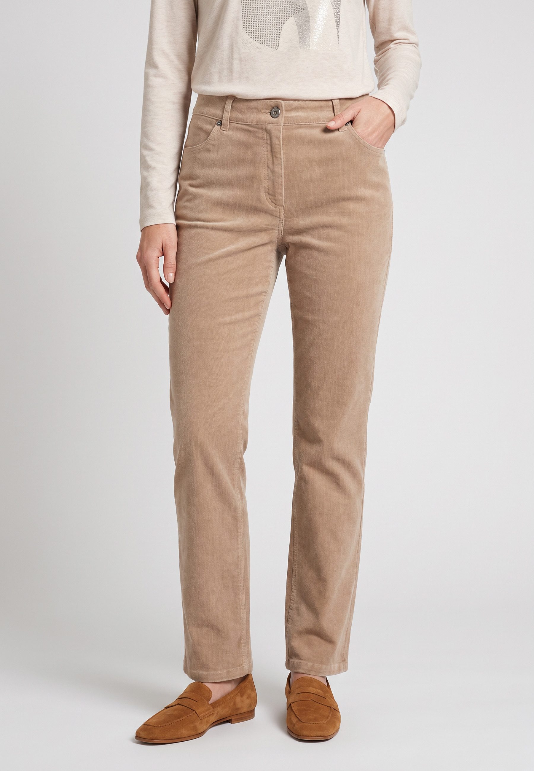 Olsen Stoffhose in Cord-Optik