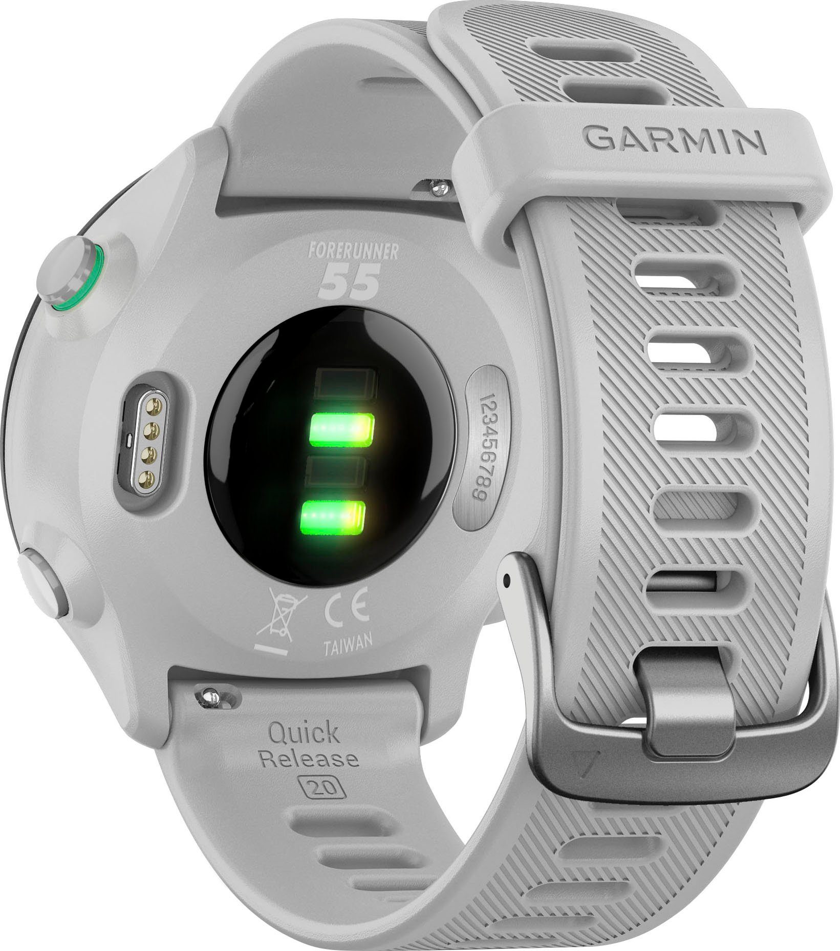 Garmin FORERUNNER 55 Multisport- schwarz/weiß | Weiß Zoll, cm/1,04 Smartwatch Garmin), GPS-Laufuhr (2,64