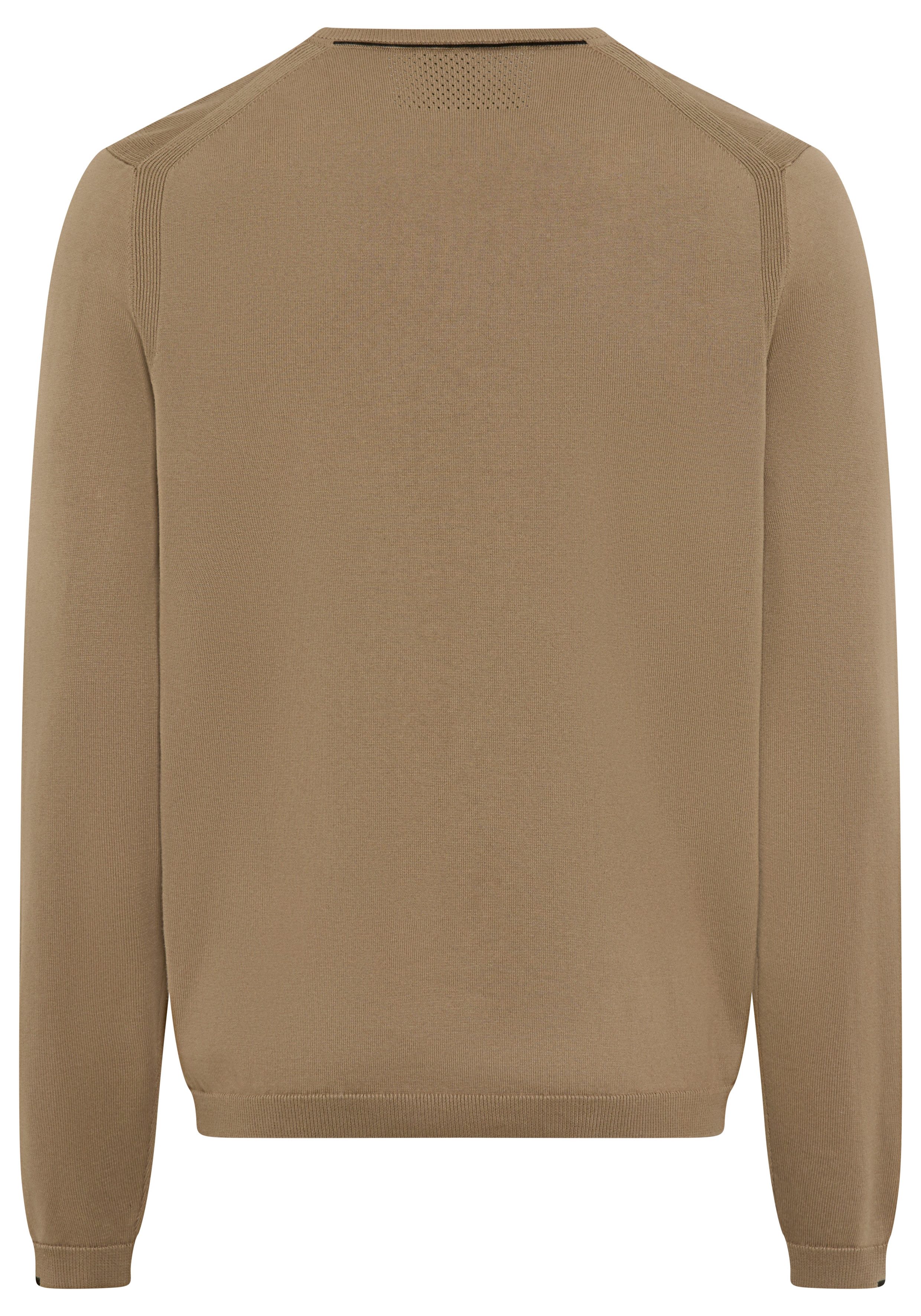 BOSS GREEN Strickpullover Rundhalsausschnitt, Regular Fit, Logo-Print